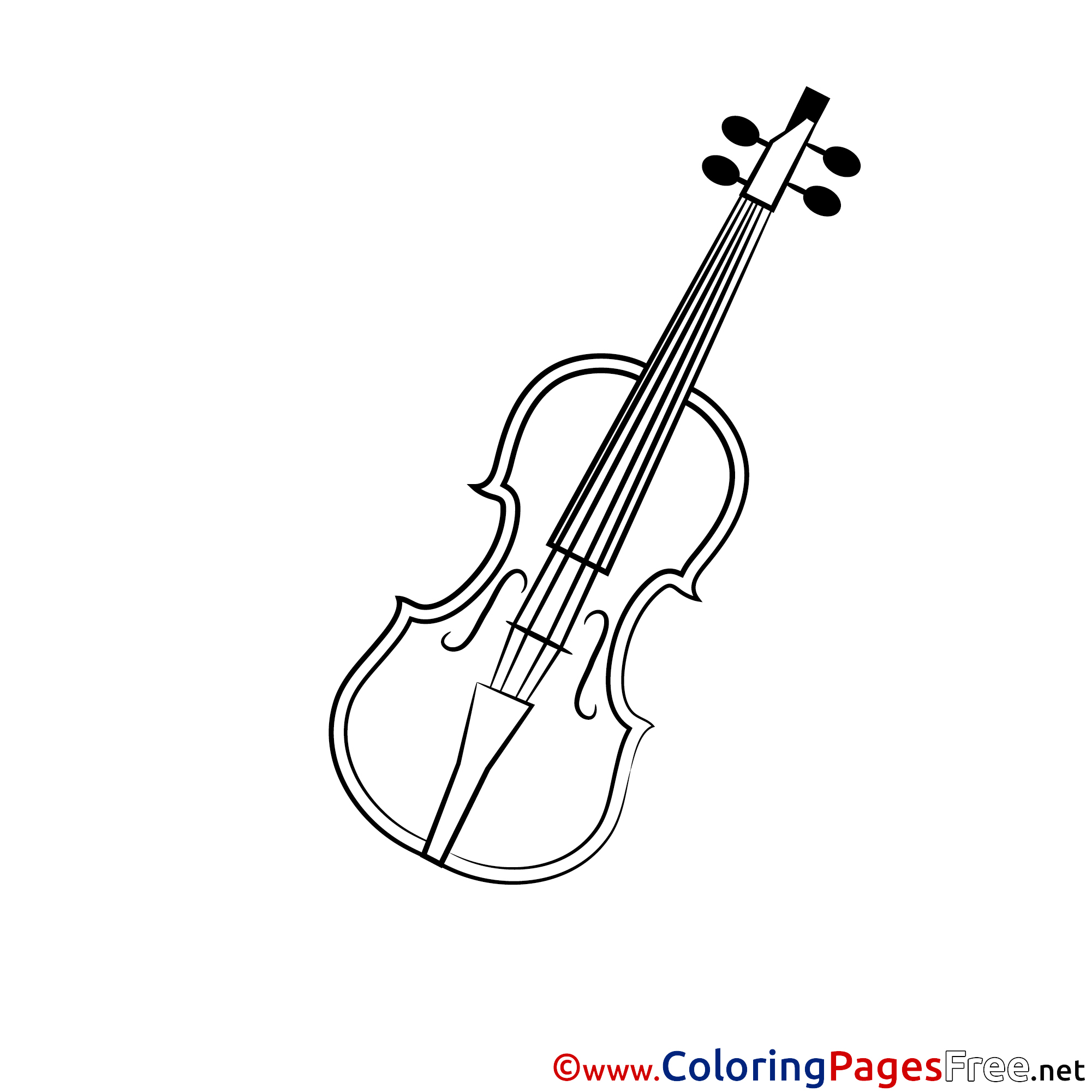 Download Violin Children Coloring Pages free