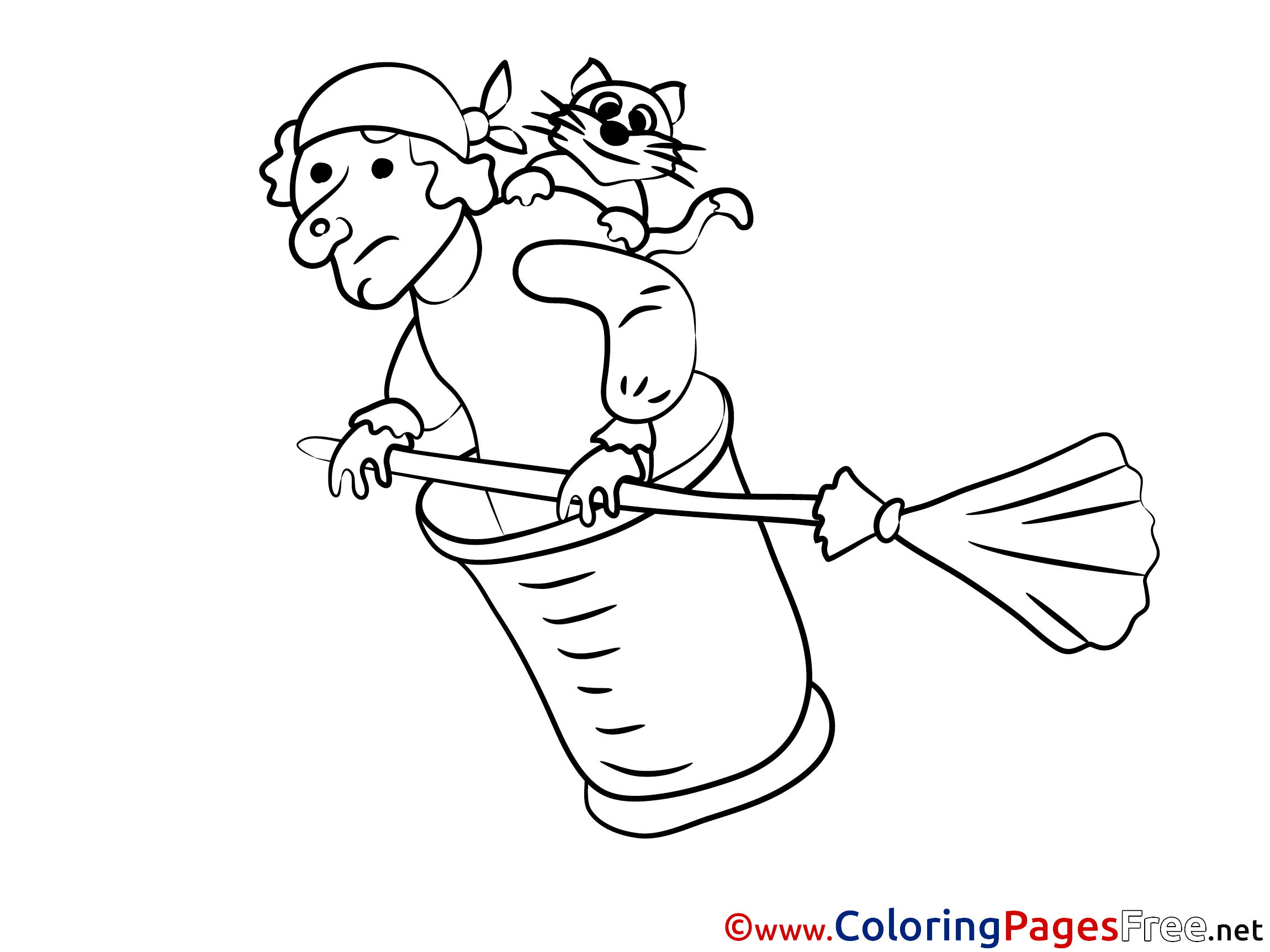 Witch Printable Coloring Pages For Free