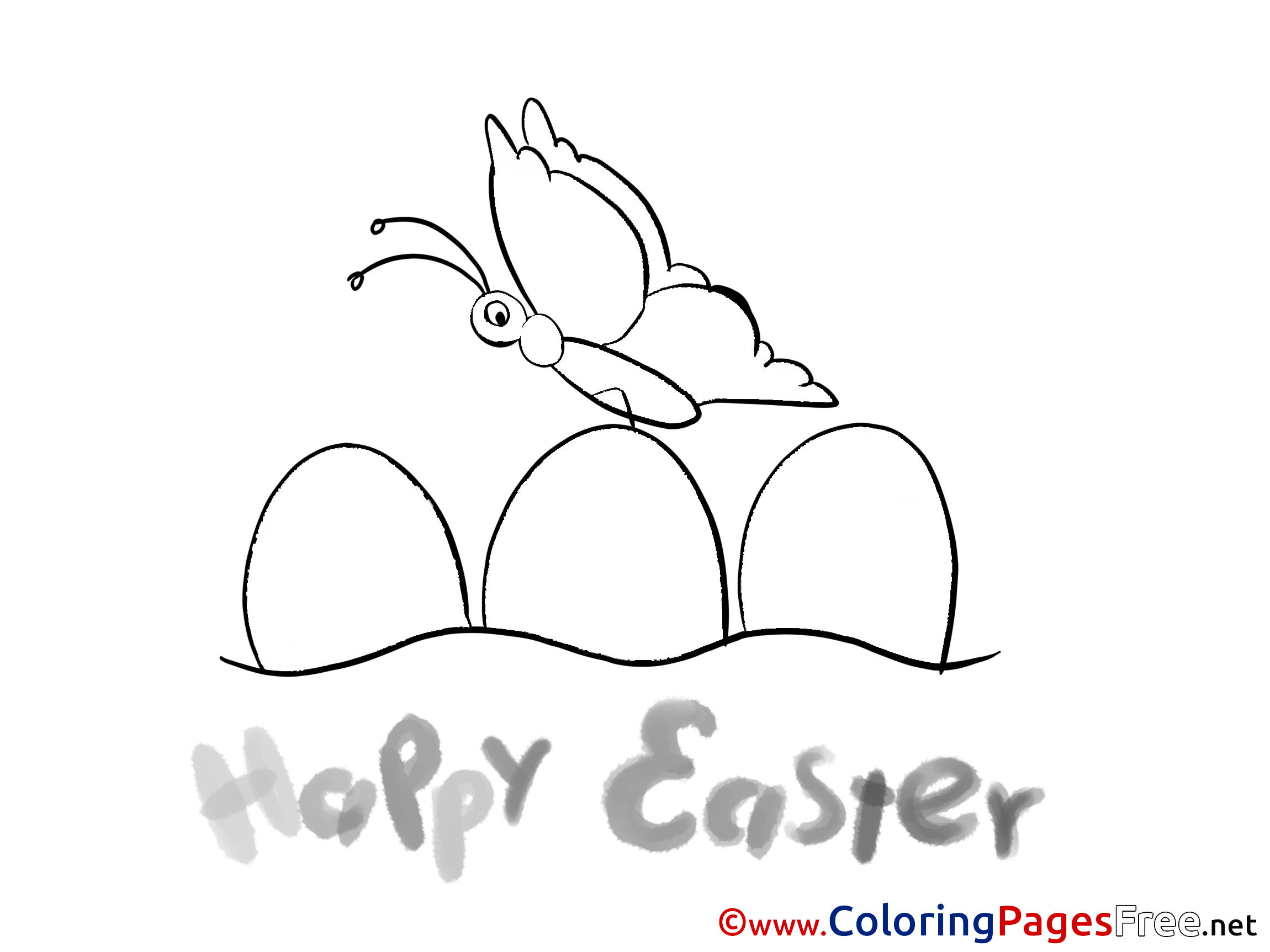 Download Butterfly Eggs Easter free Coloring Pages