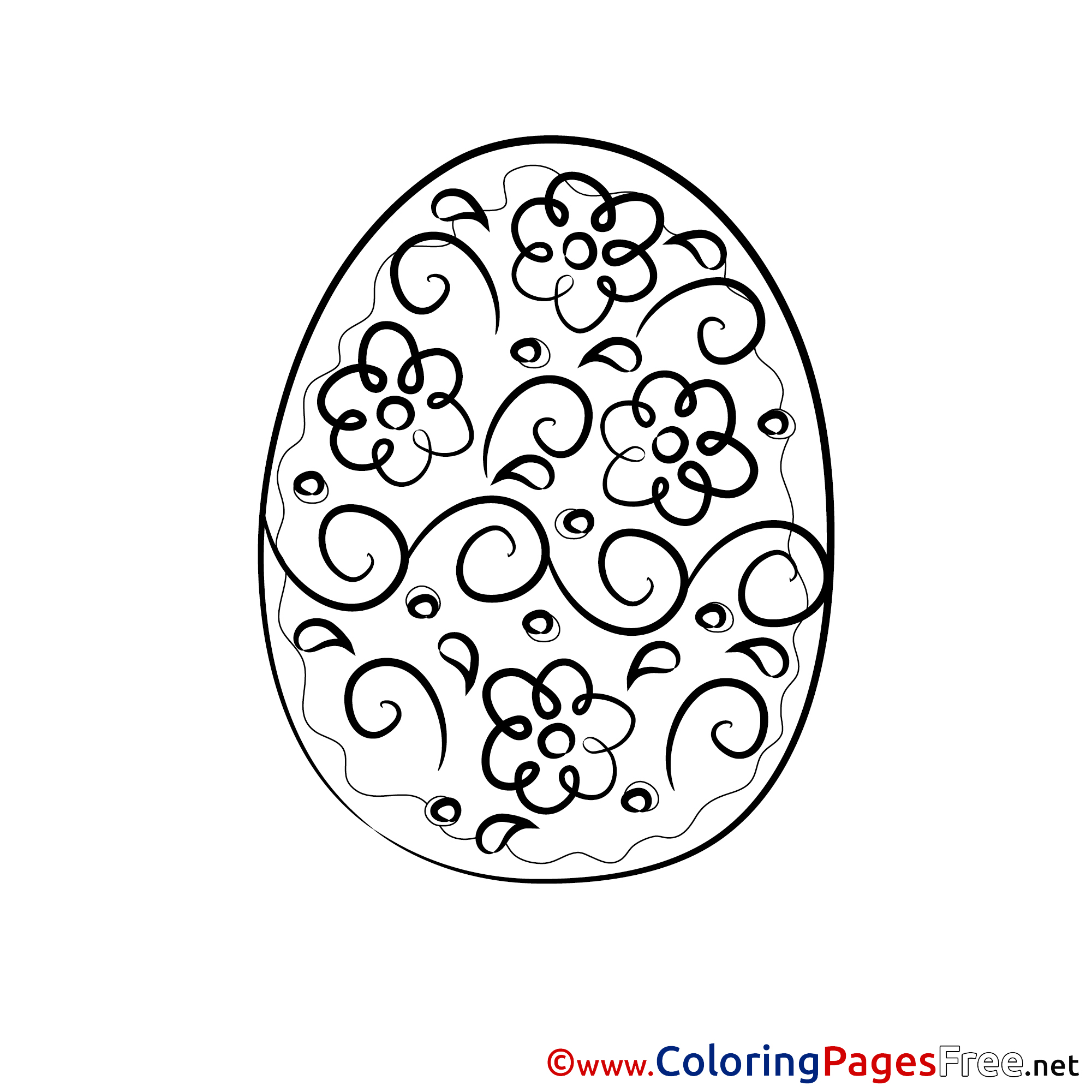 Easter Egg Coloring Pages Free