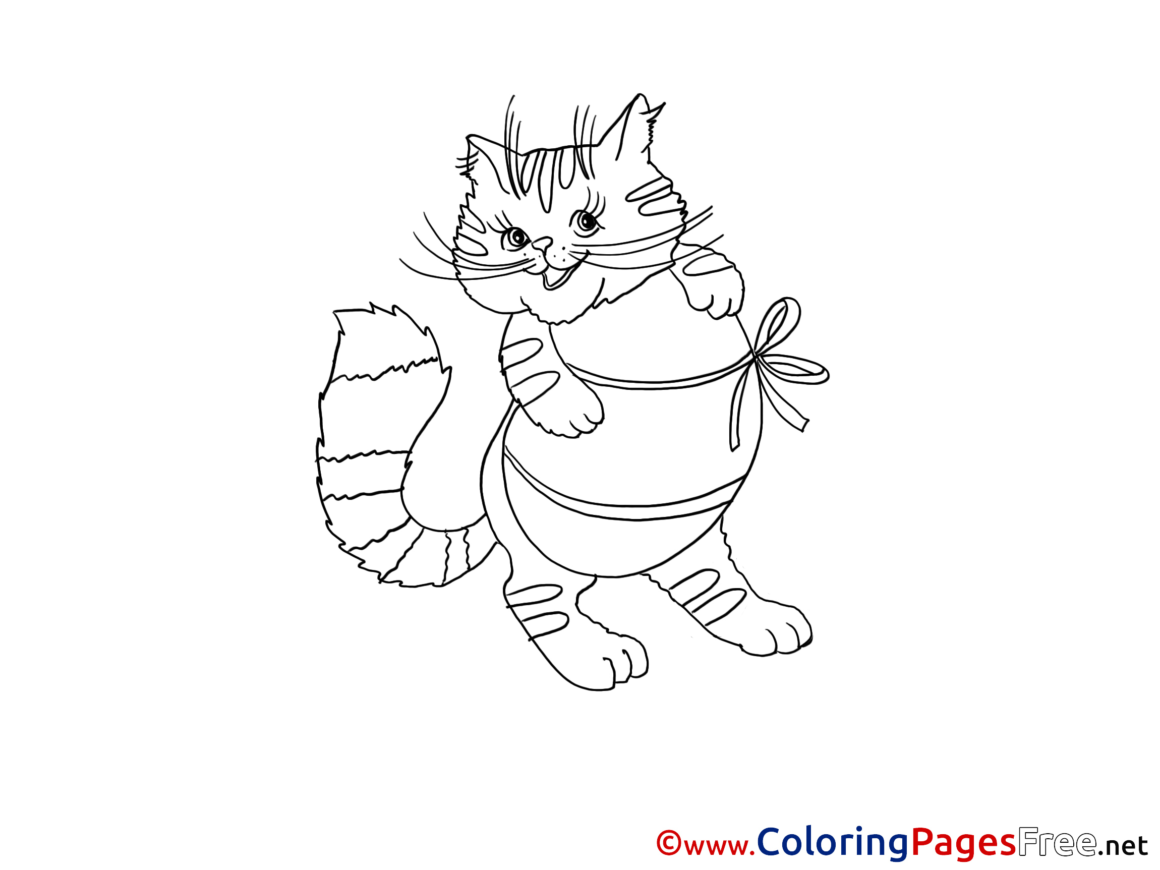 Fat Cat Easter Colouring Sheet Free