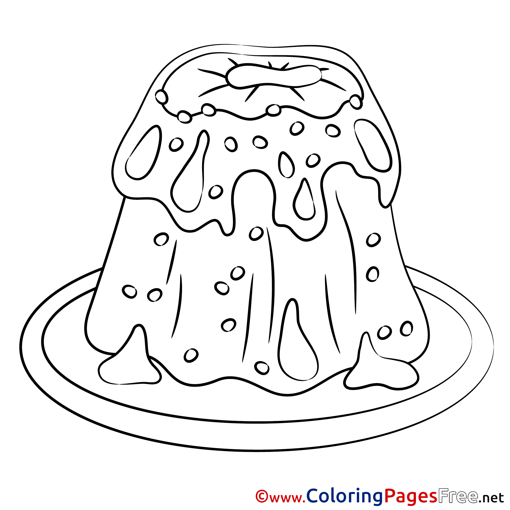 Food Children Easter Colouring Page