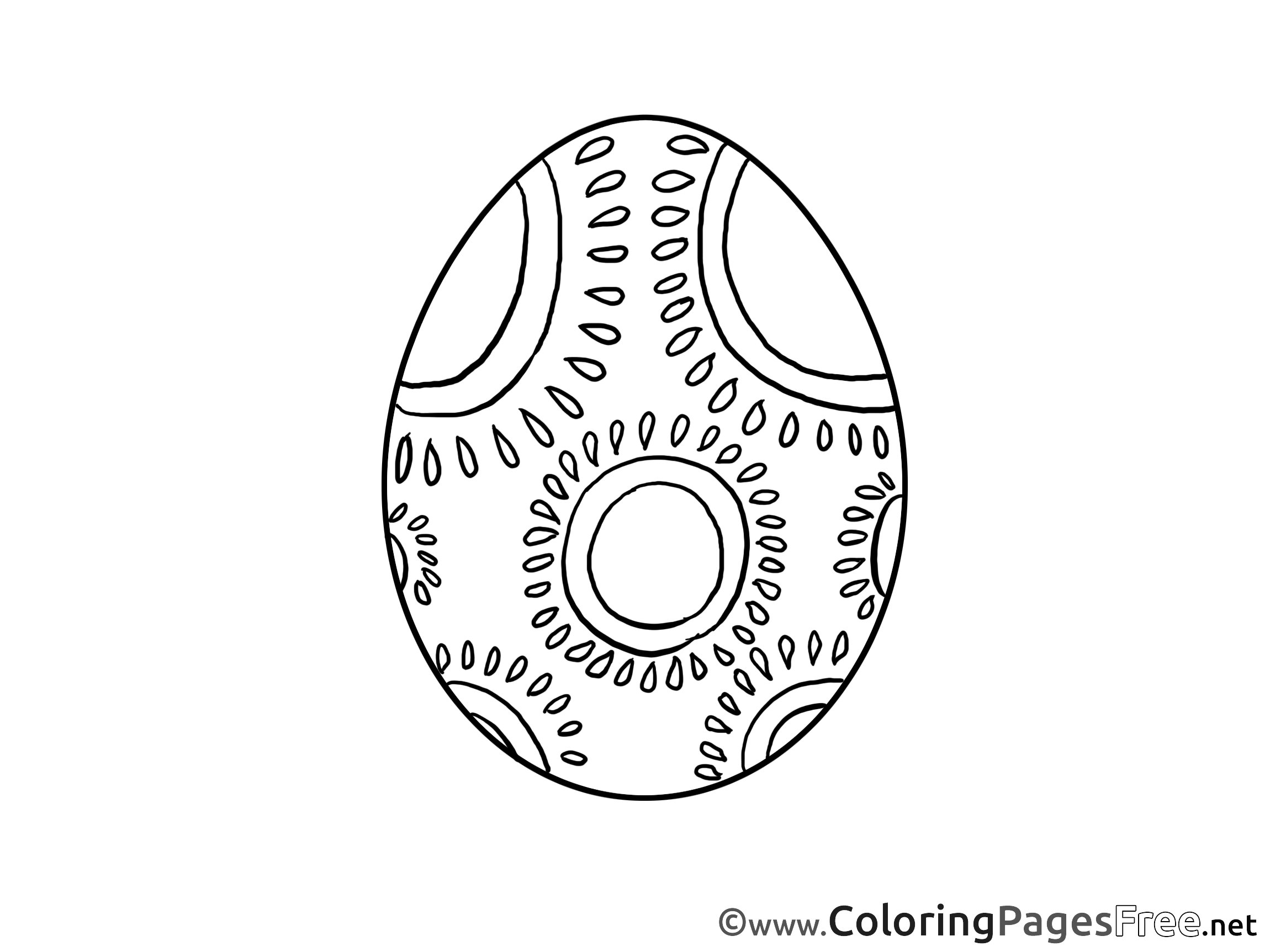 Image Egg Easter Coloring Pages Free