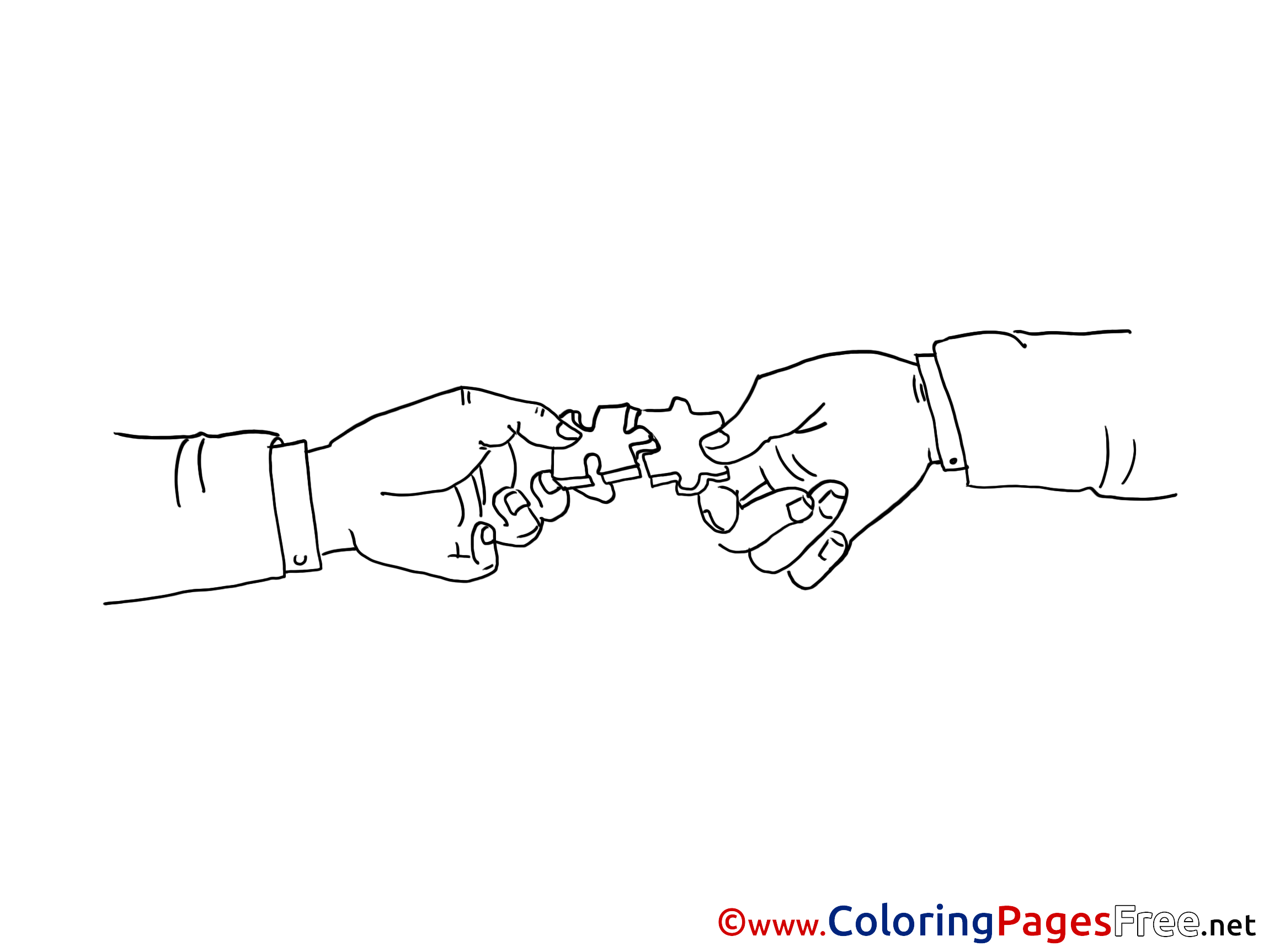 Puzzle Children Download Colouring Page