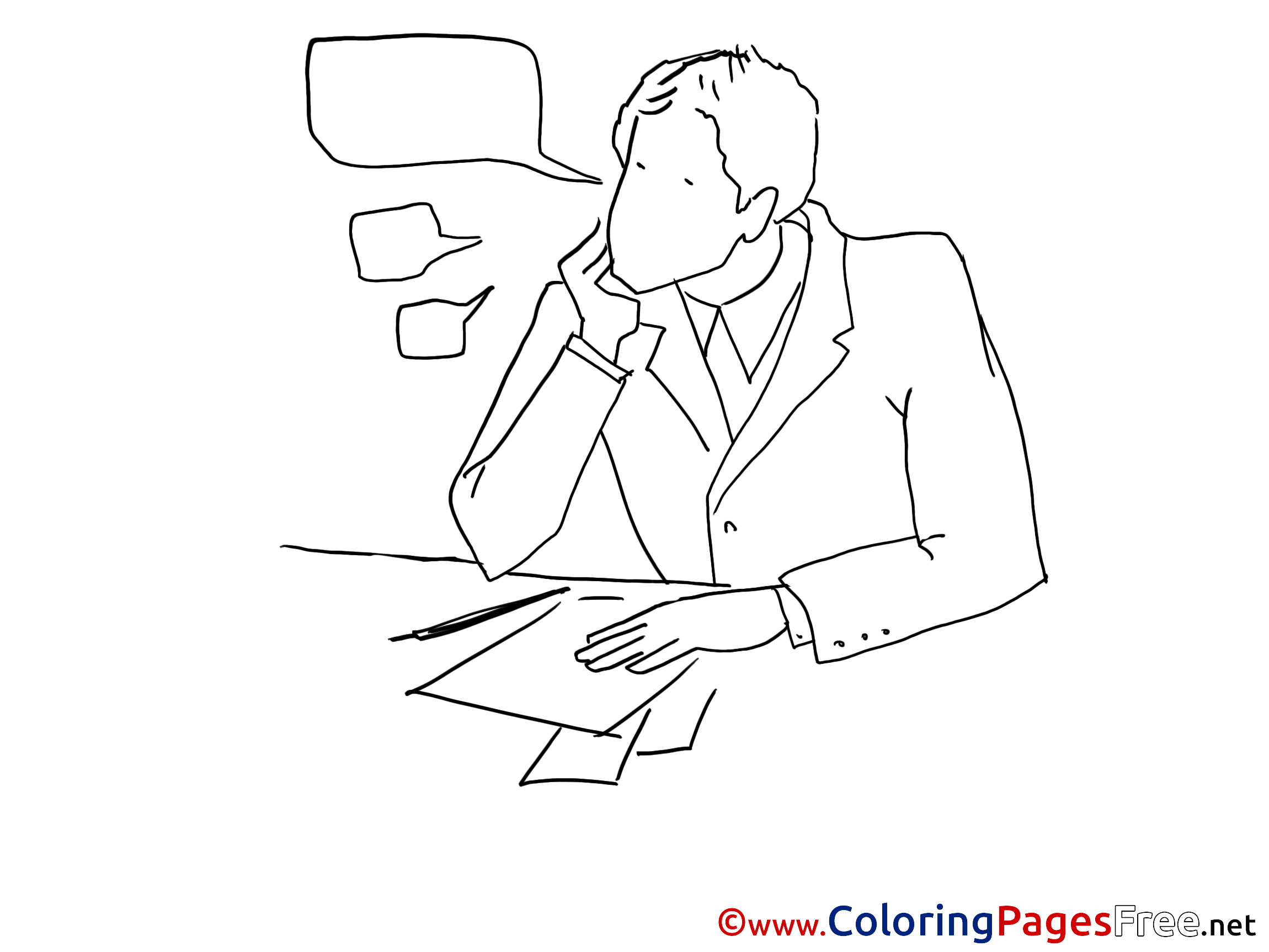 Task Job For Children Free Coloring Pages
