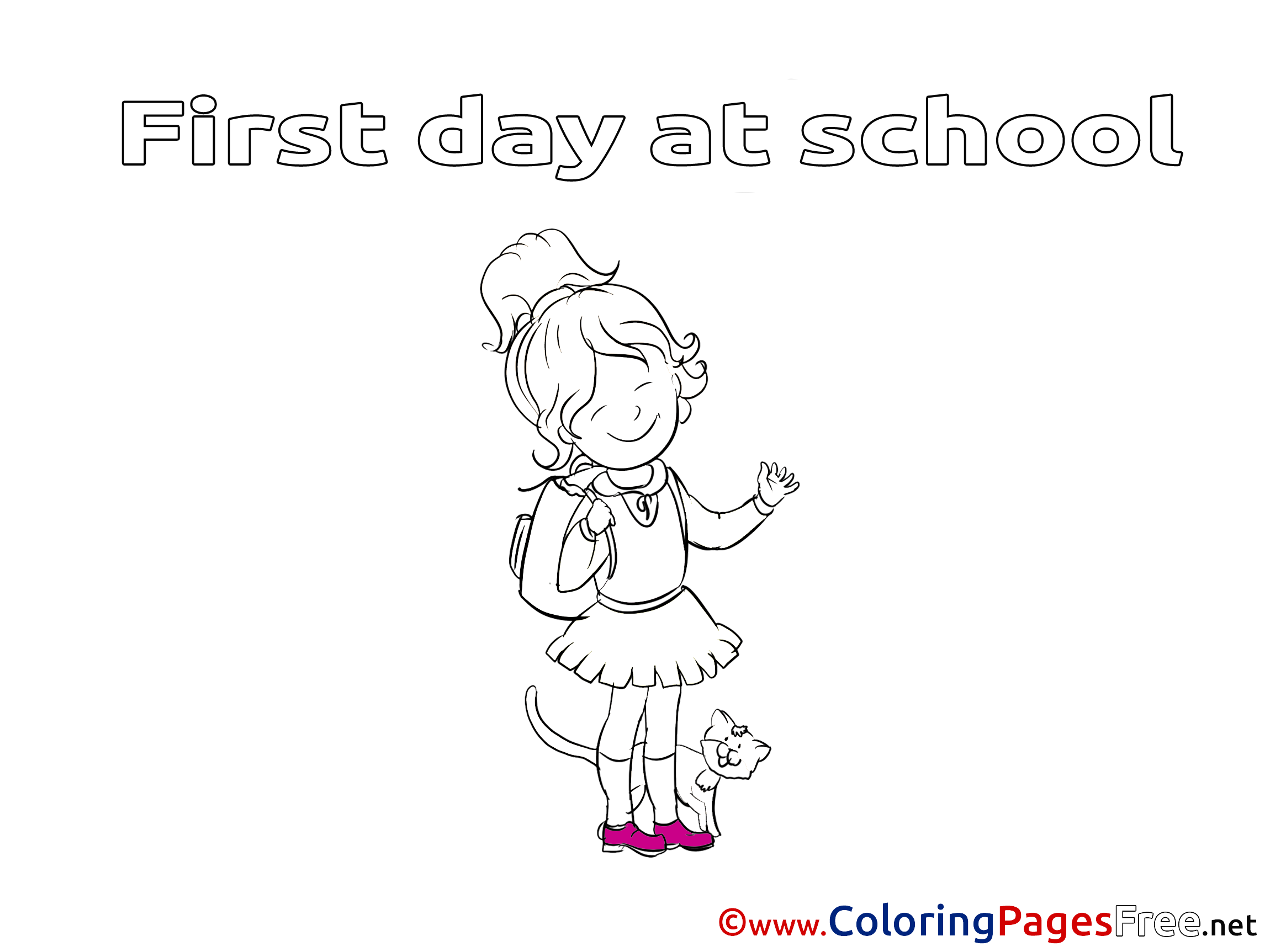 Cat Girl Coloring Pages For Free
