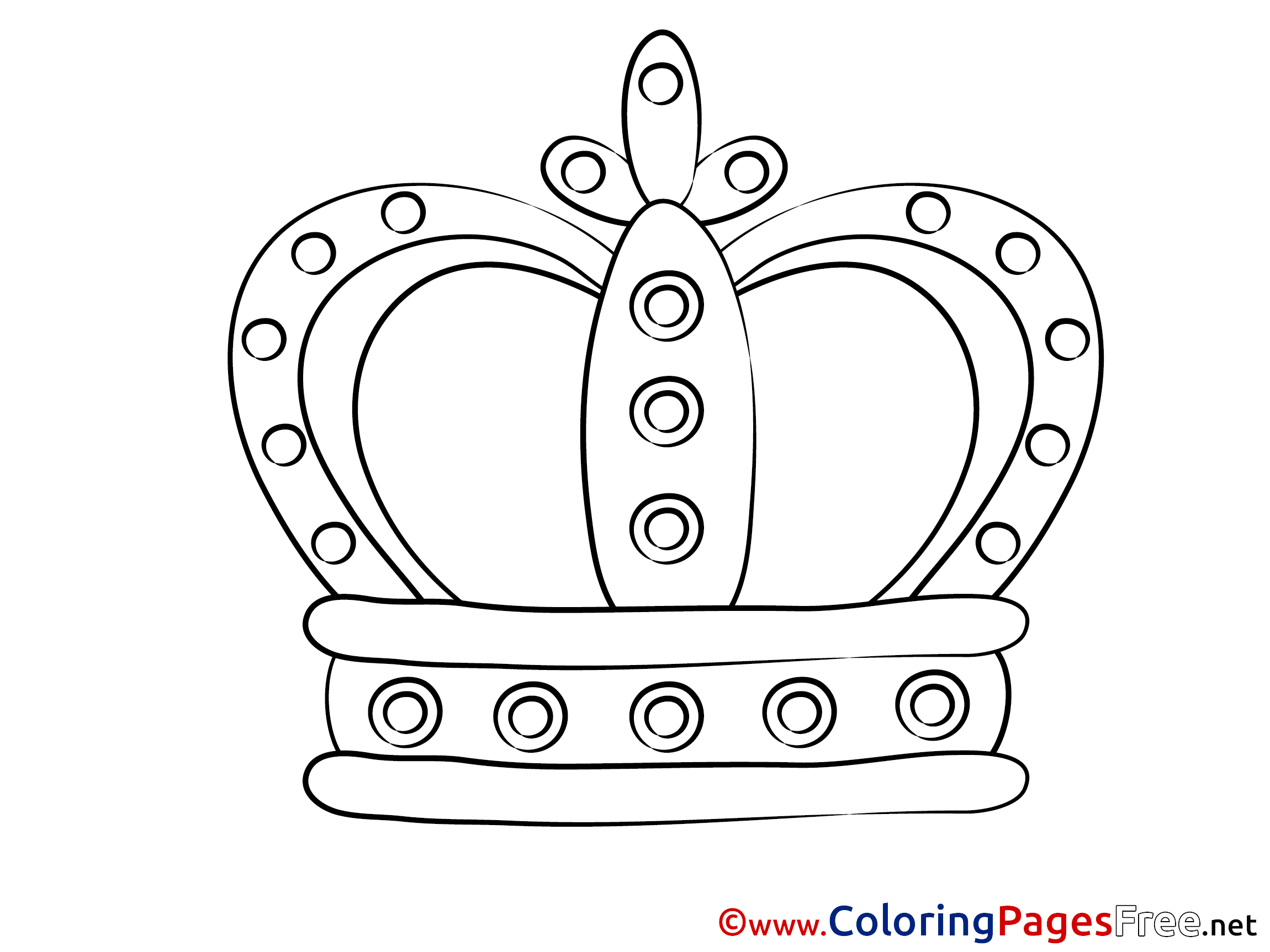 Crown download printable Coloring Pages