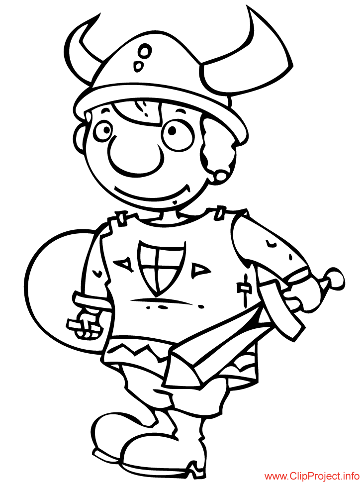 Viking coloring image for free