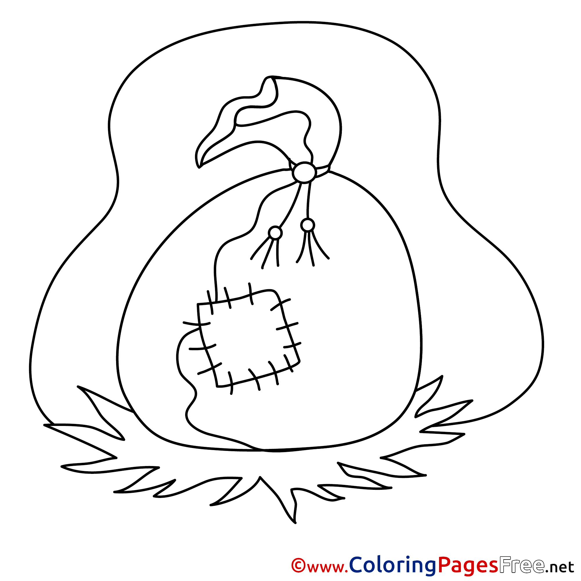 Bag For Kids Printable Colouring Page