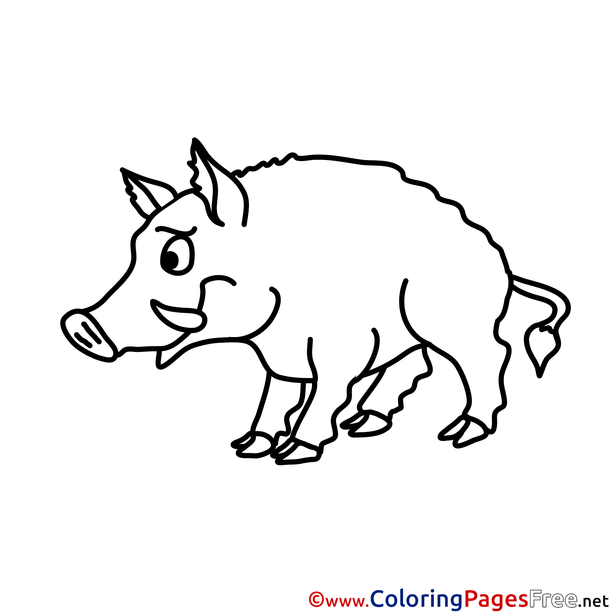 Boar Free Printable Coloring Sheets