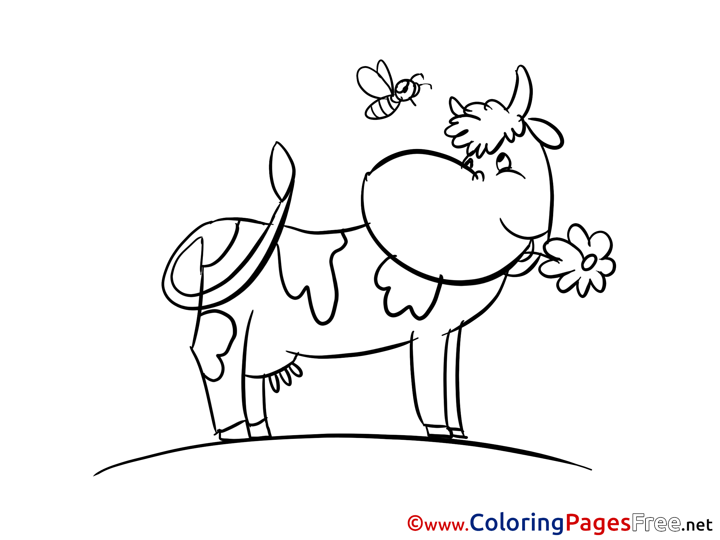 Cow Free Printable Coloring Sheets