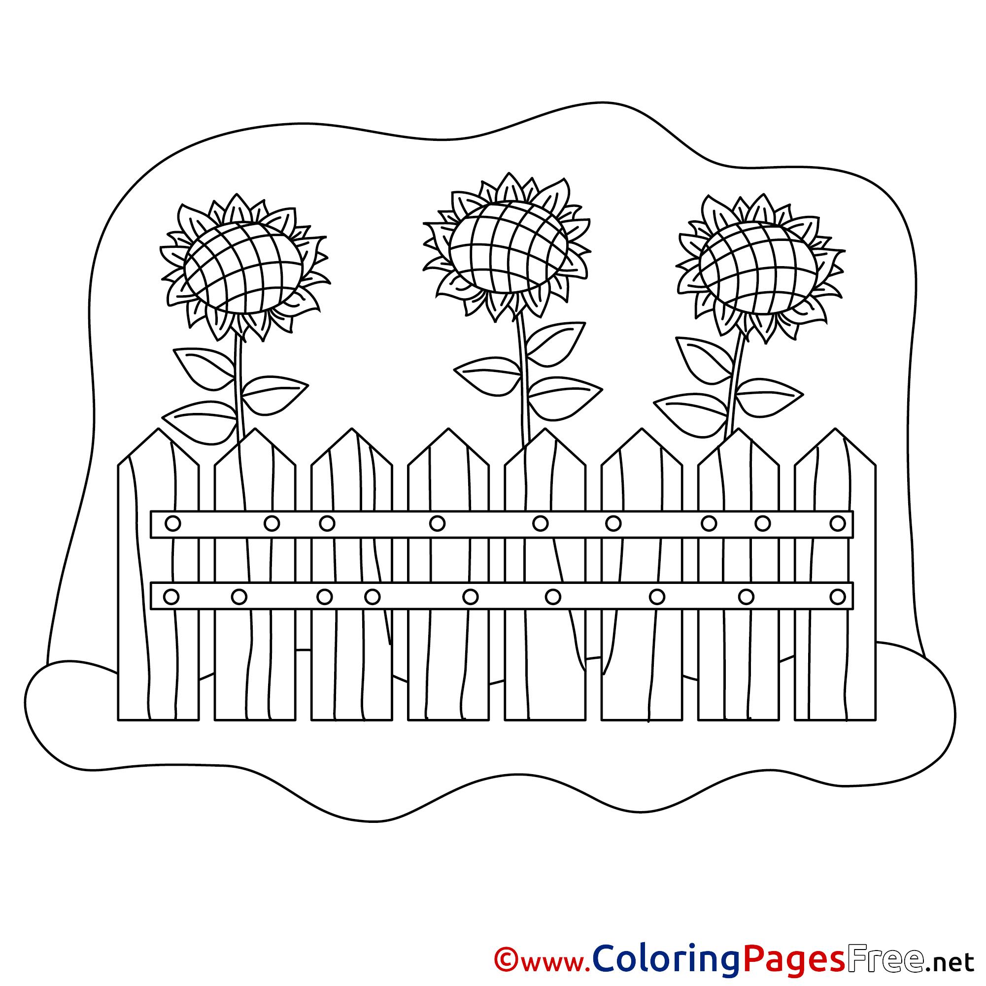 Fence Coloring Pages