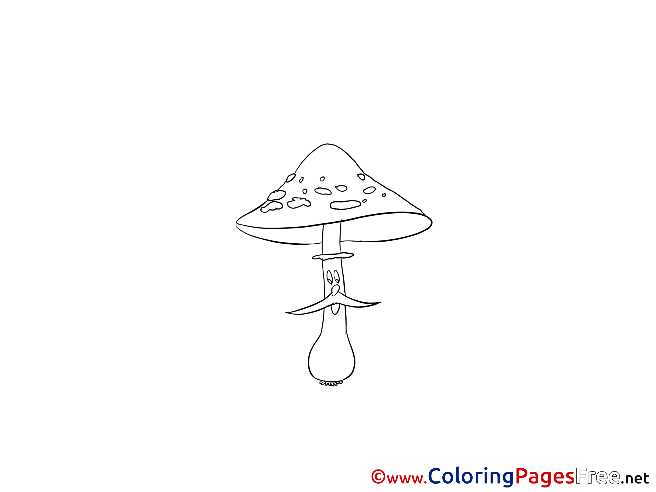 Mushroom Coloring Pages For Free