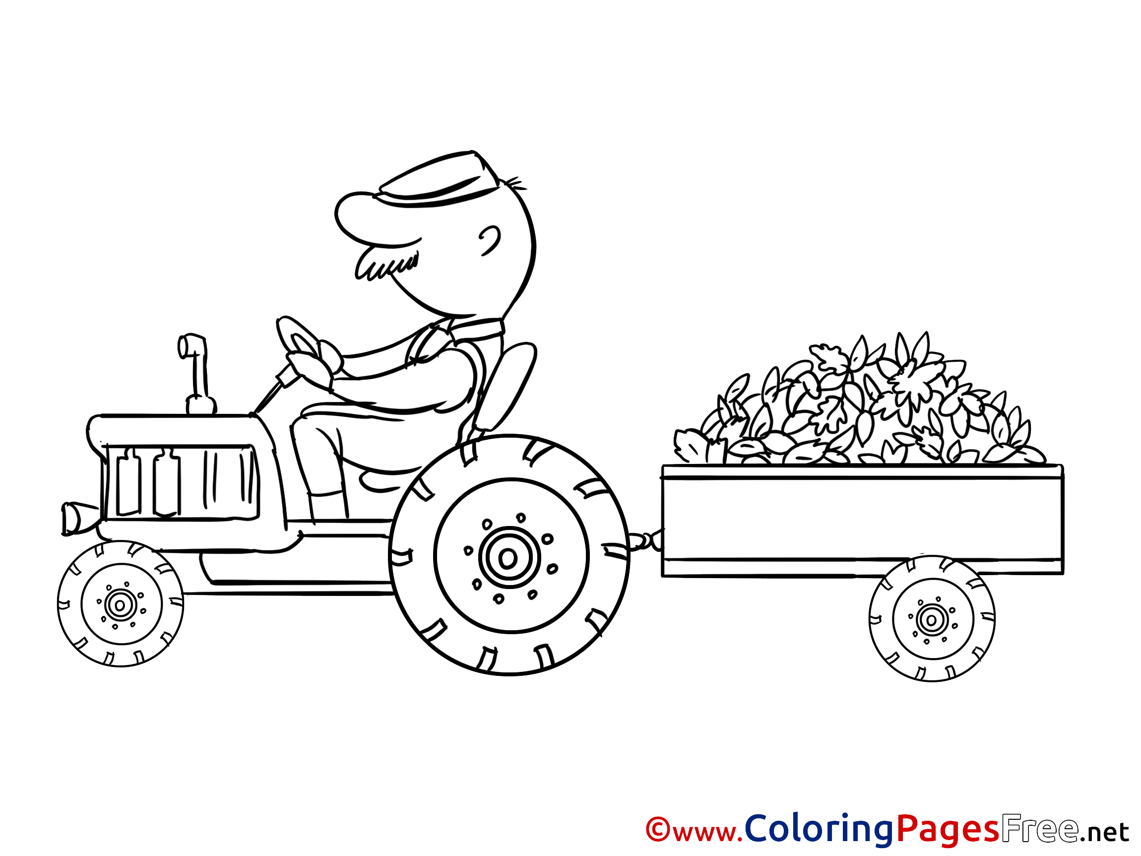 Tractor Printable Coloring Pages For Free