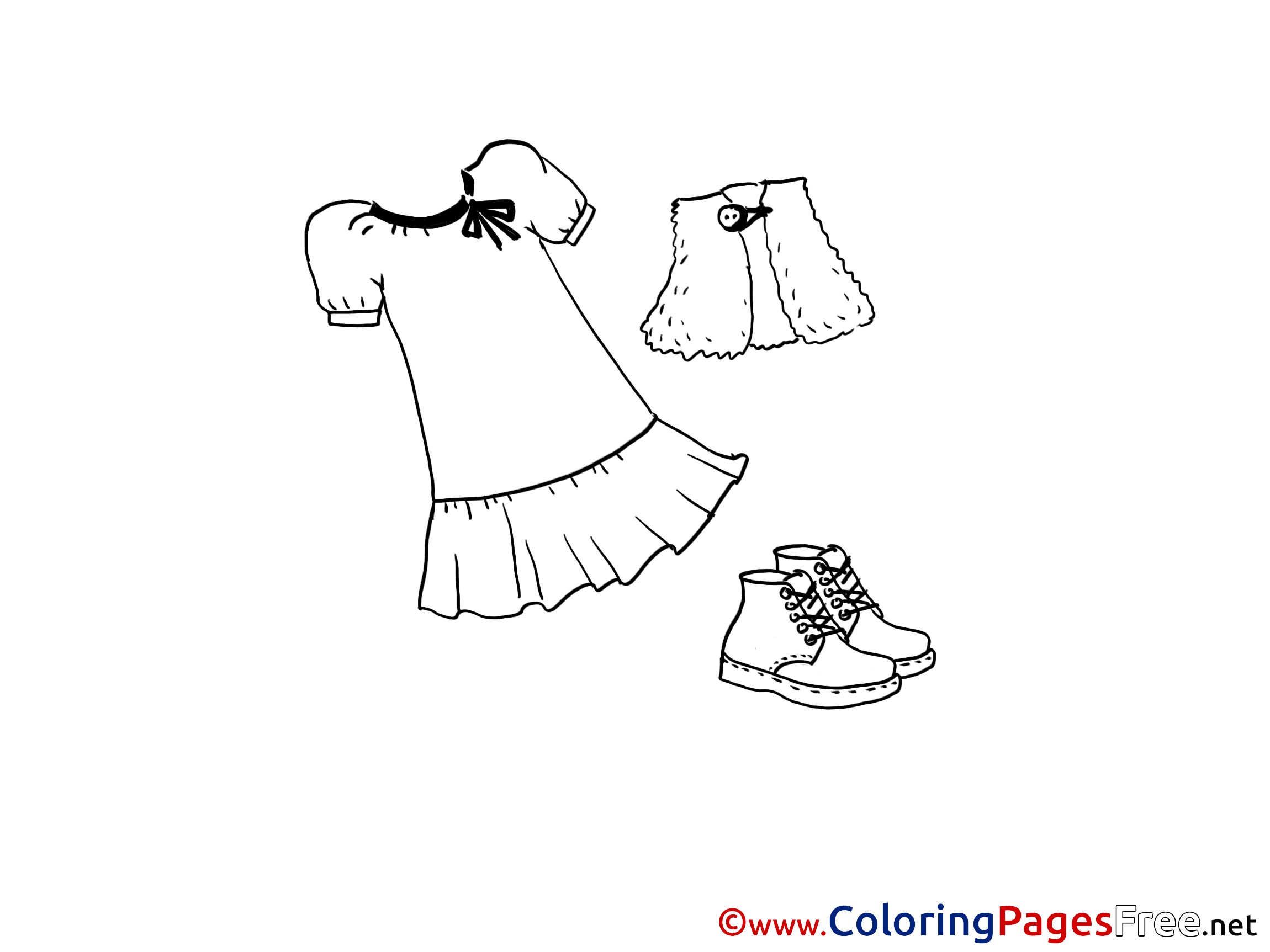 Dress for free Coloring Pages download
