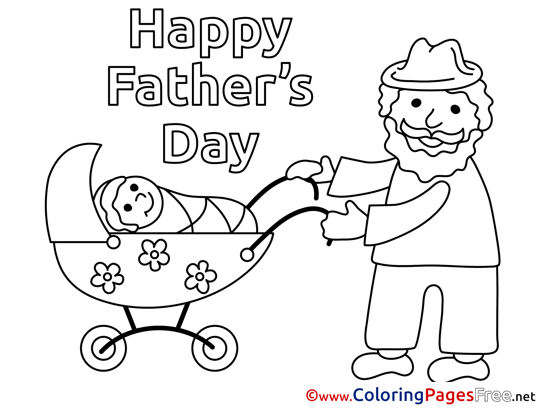Baby free Coloring Pages Father's Day