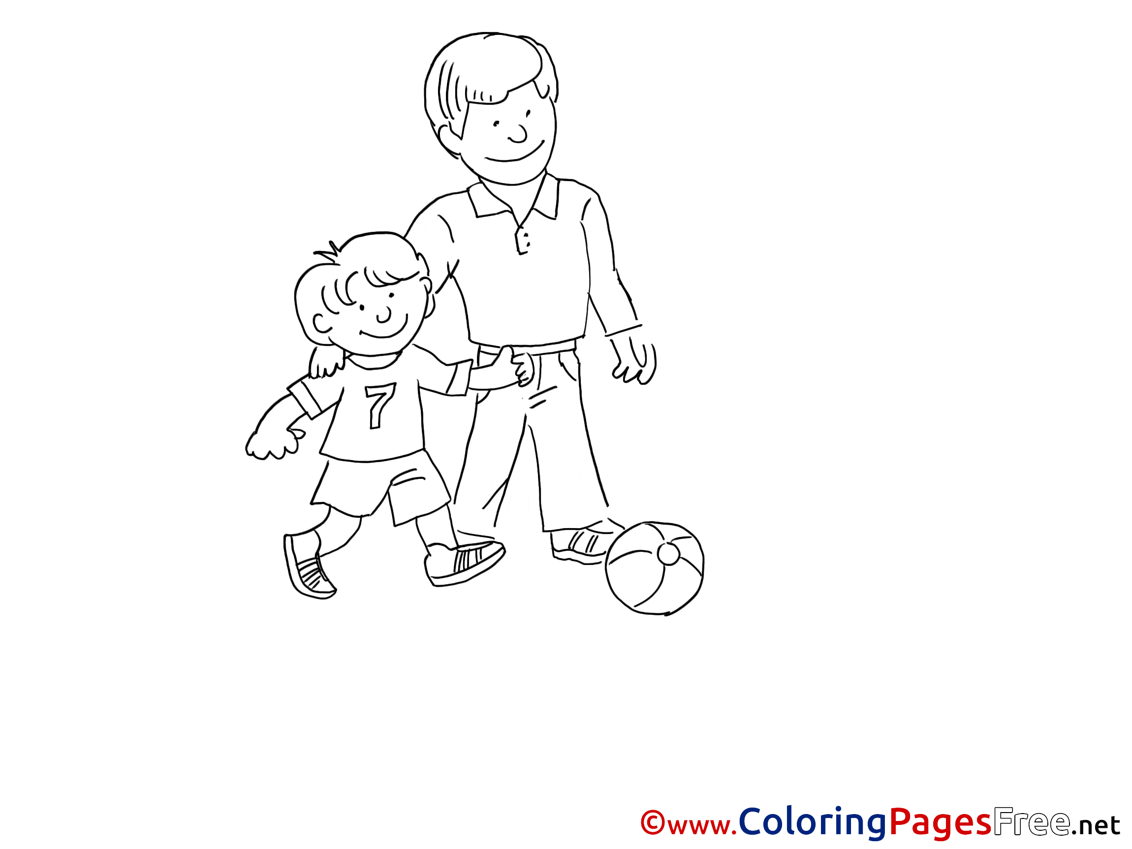 Football Coloring Sheets Father's Day free