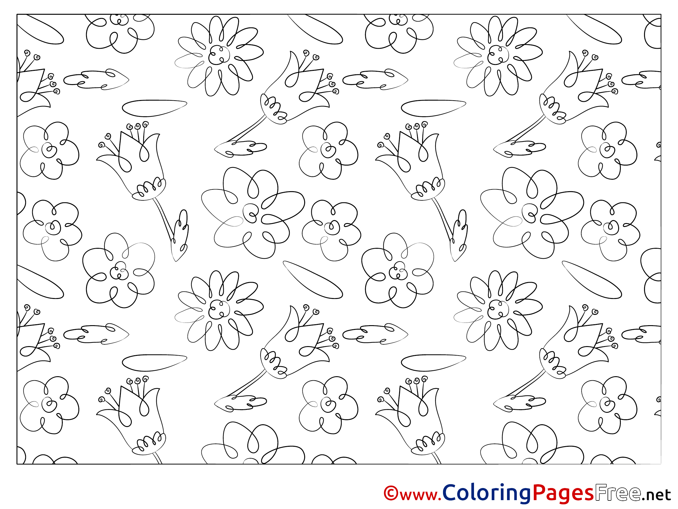 Coloring pages flowers for free