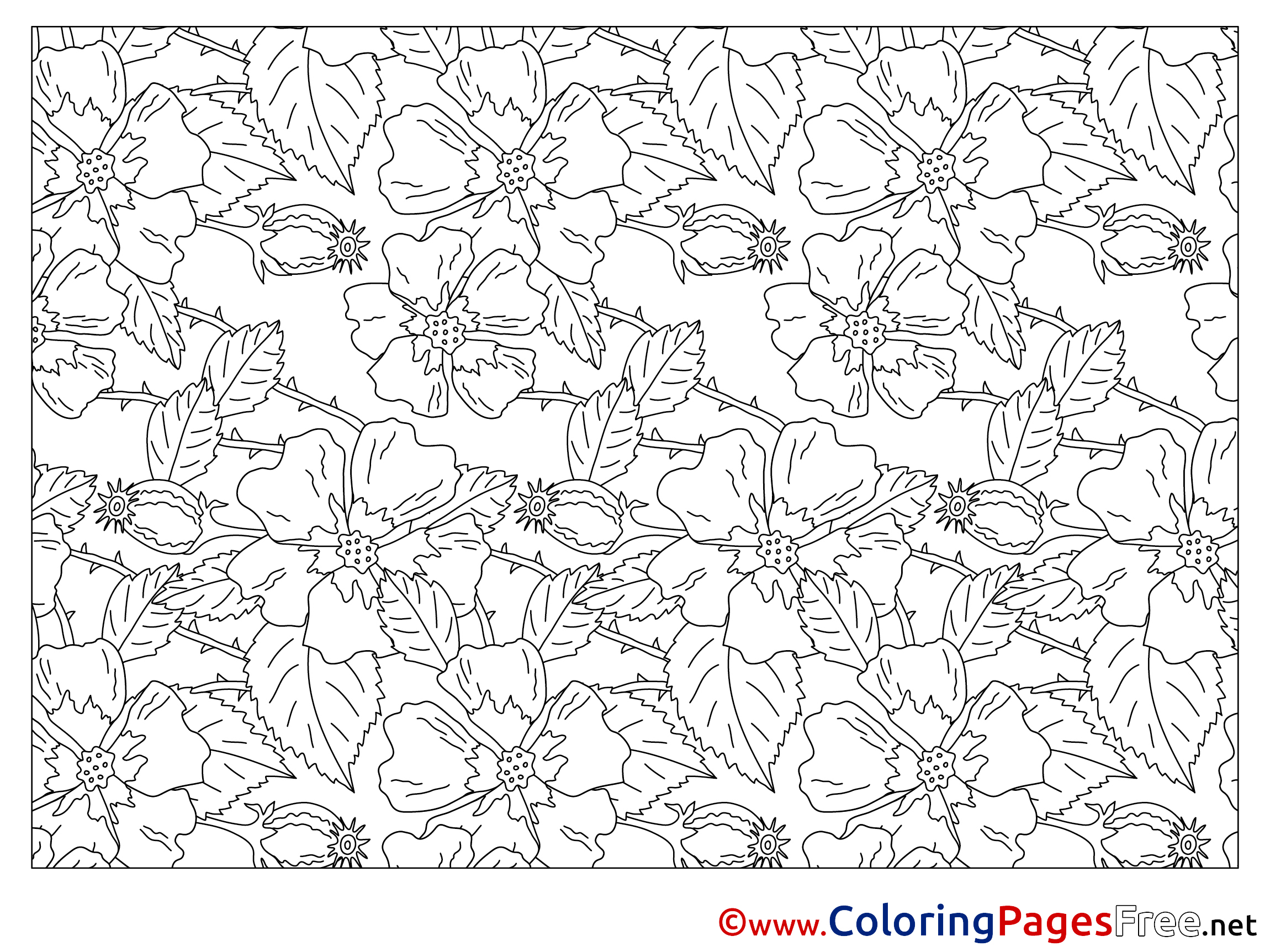 Decoration Flowers printable Coloring Pages for free
