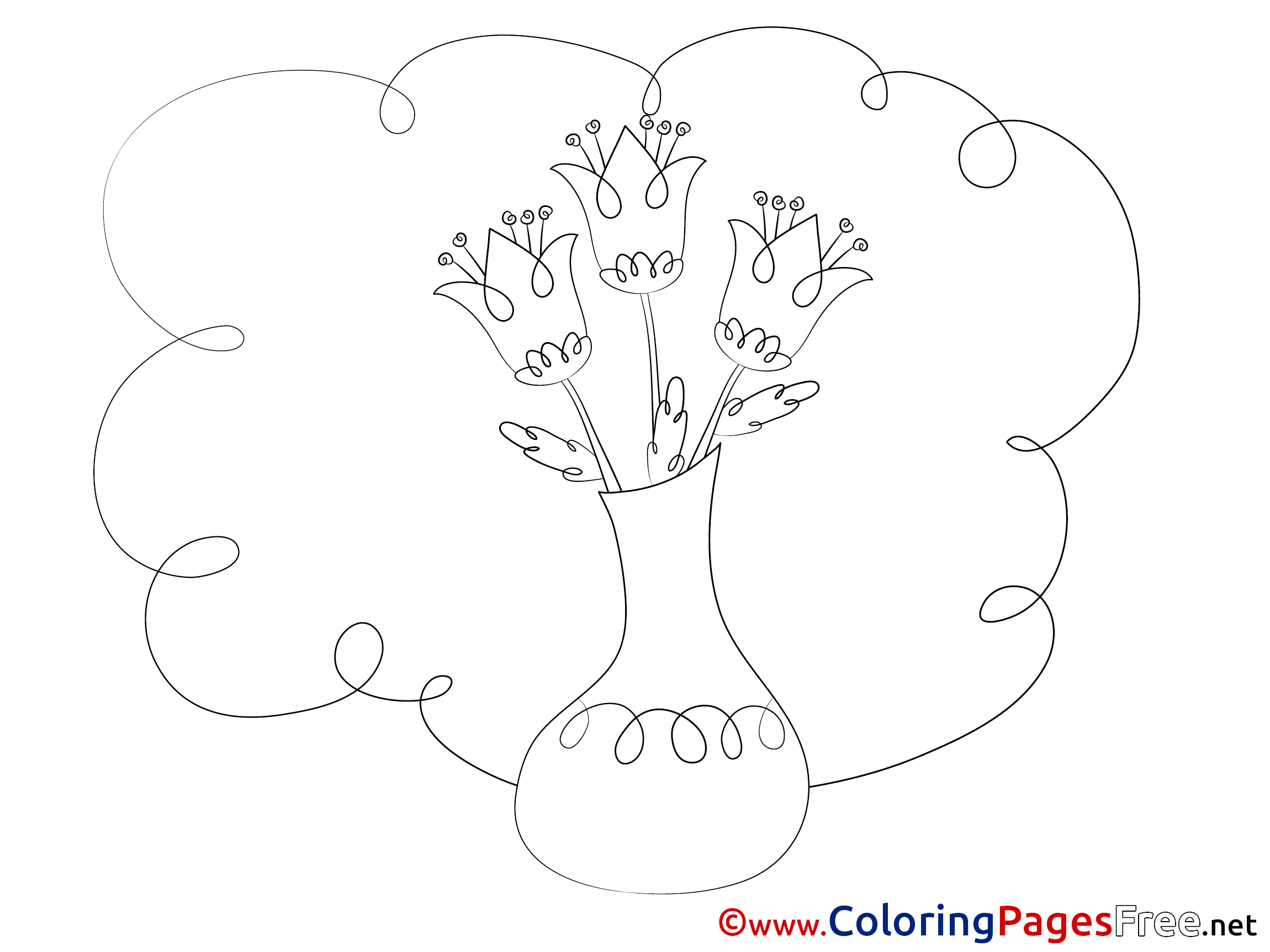 Vase free Colouring Page download