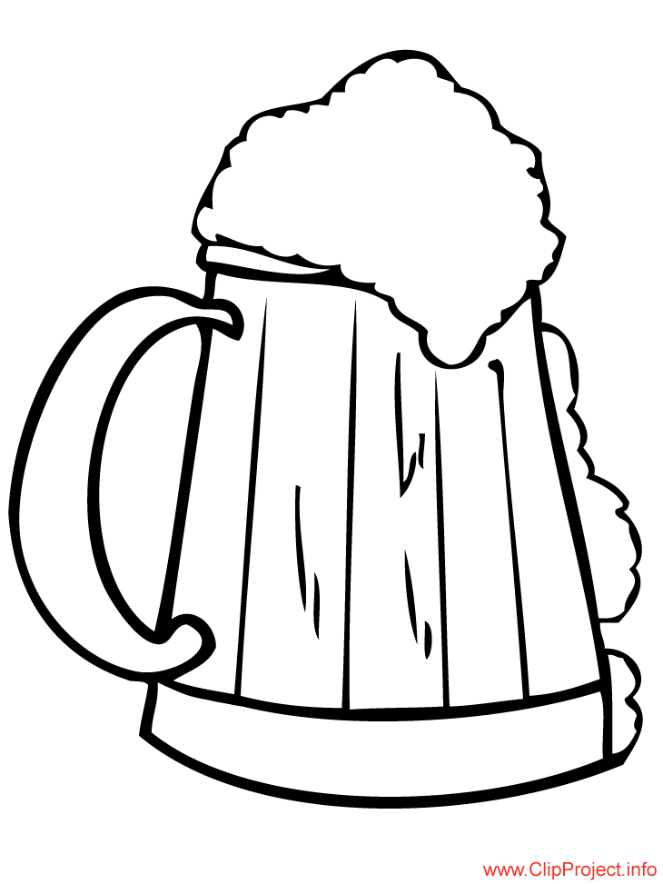 Title of Coloring Sheet: Beer page to coloring for free. 