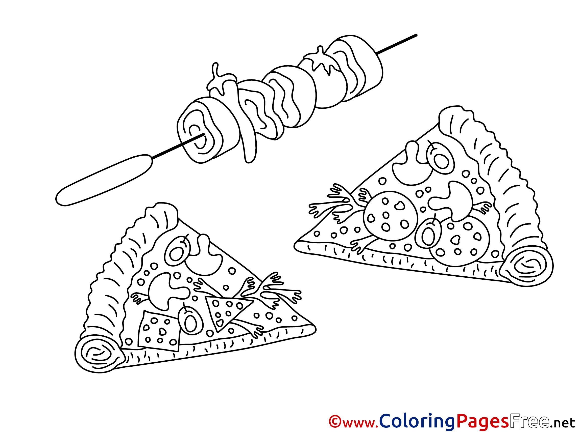 Food Coloring Pages For Free