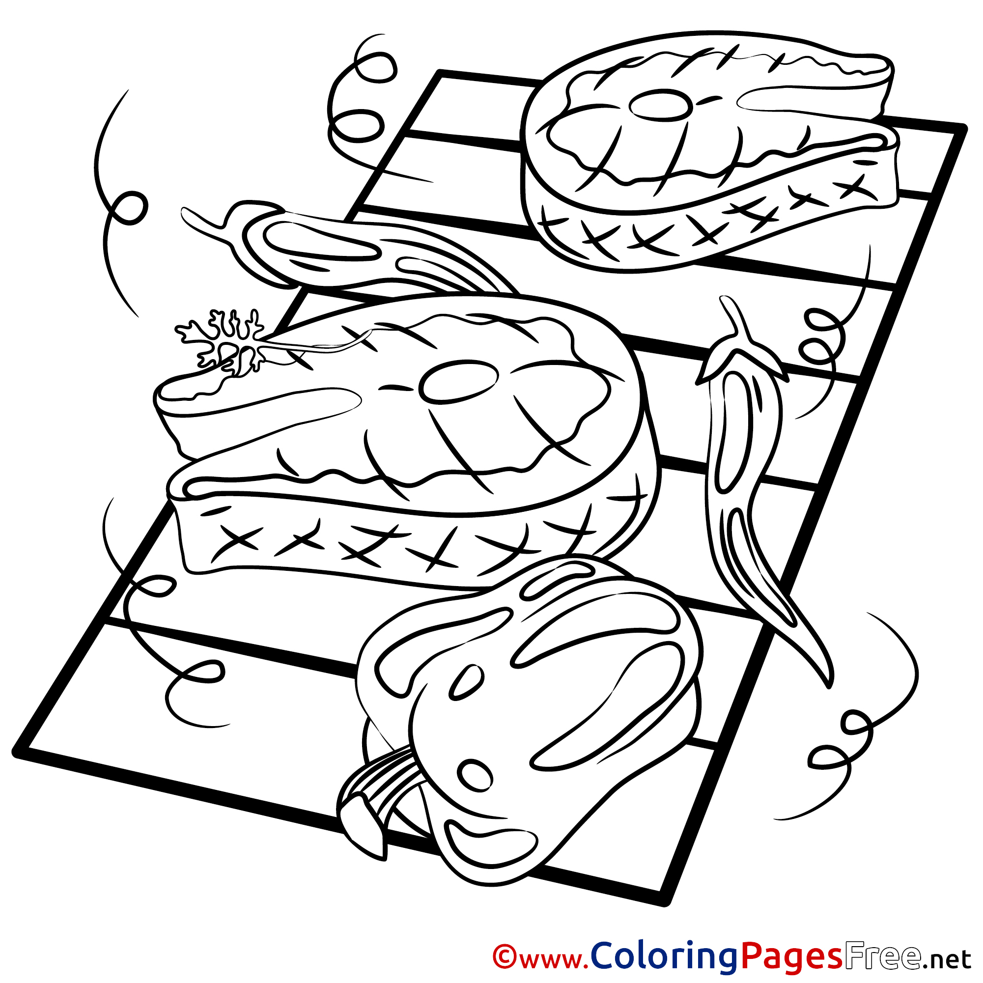 Download Top 100 Meat Coloring Pages - cool wallpaper