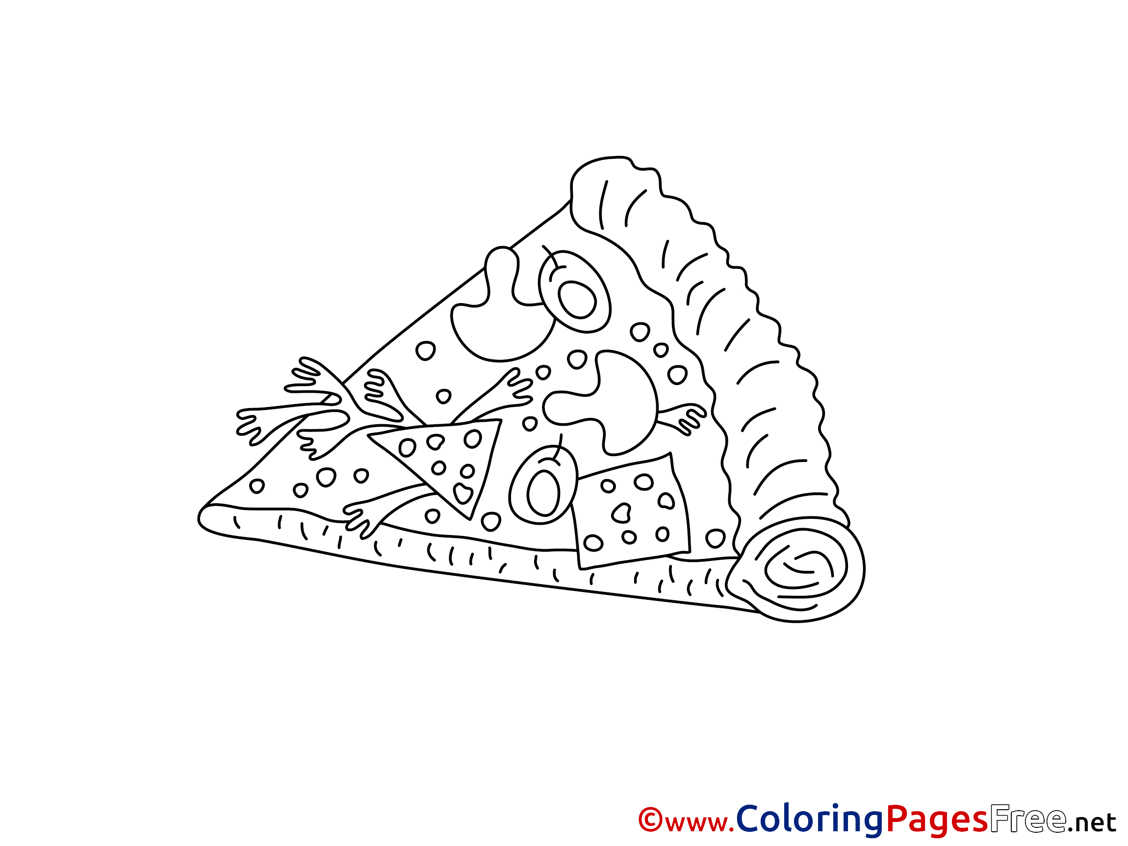 Pizza Coloring Pages For Free