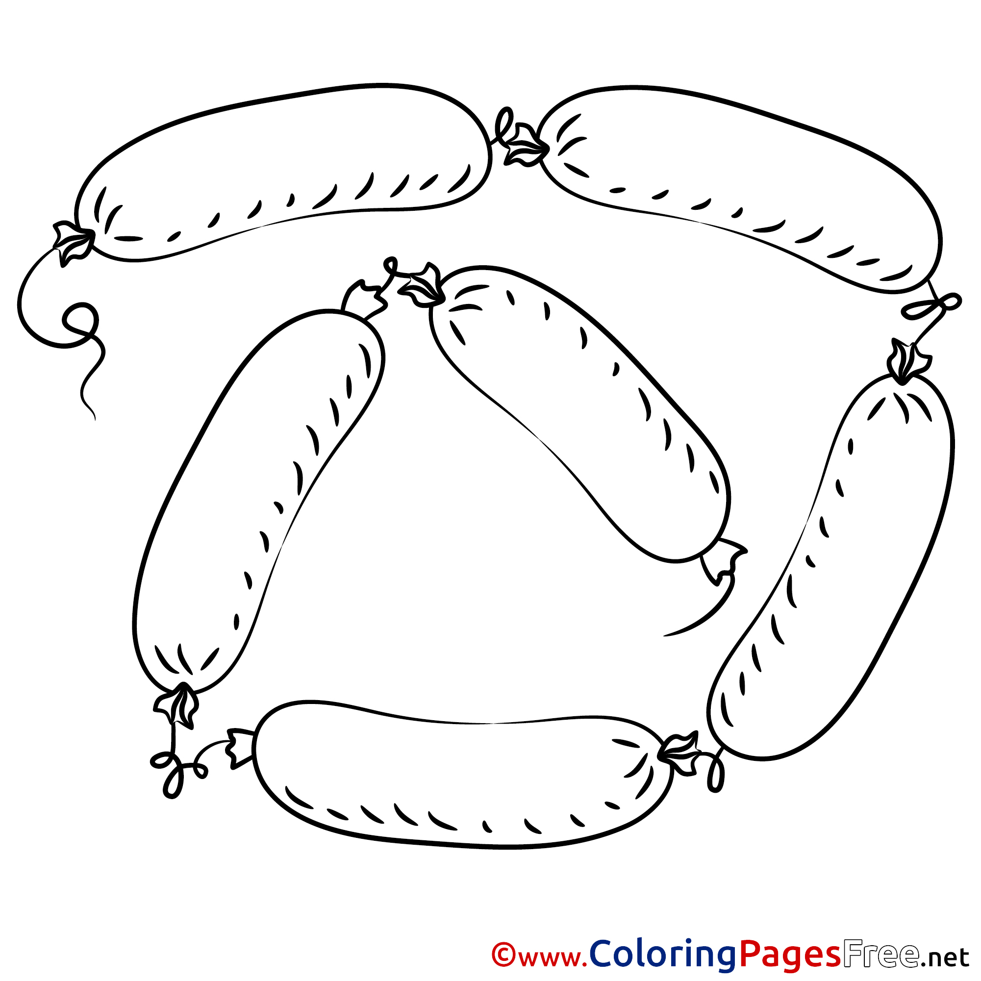 Sausages Coloring Pages