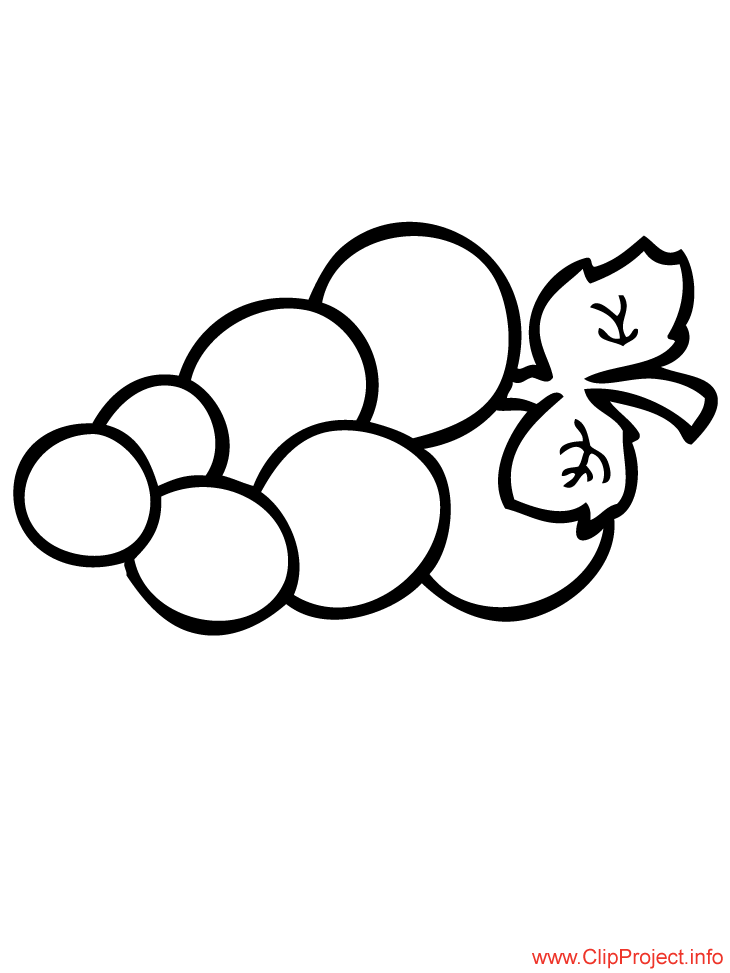 Grapes Coloring Page Printable