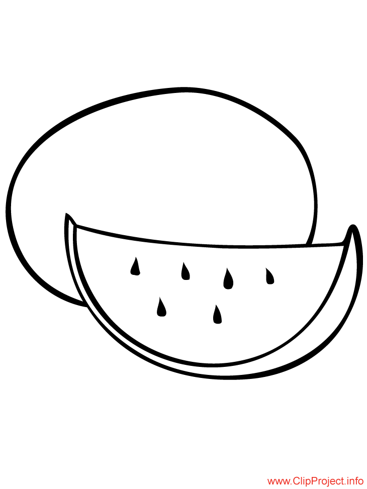 Download Water-melon image to coloring for free