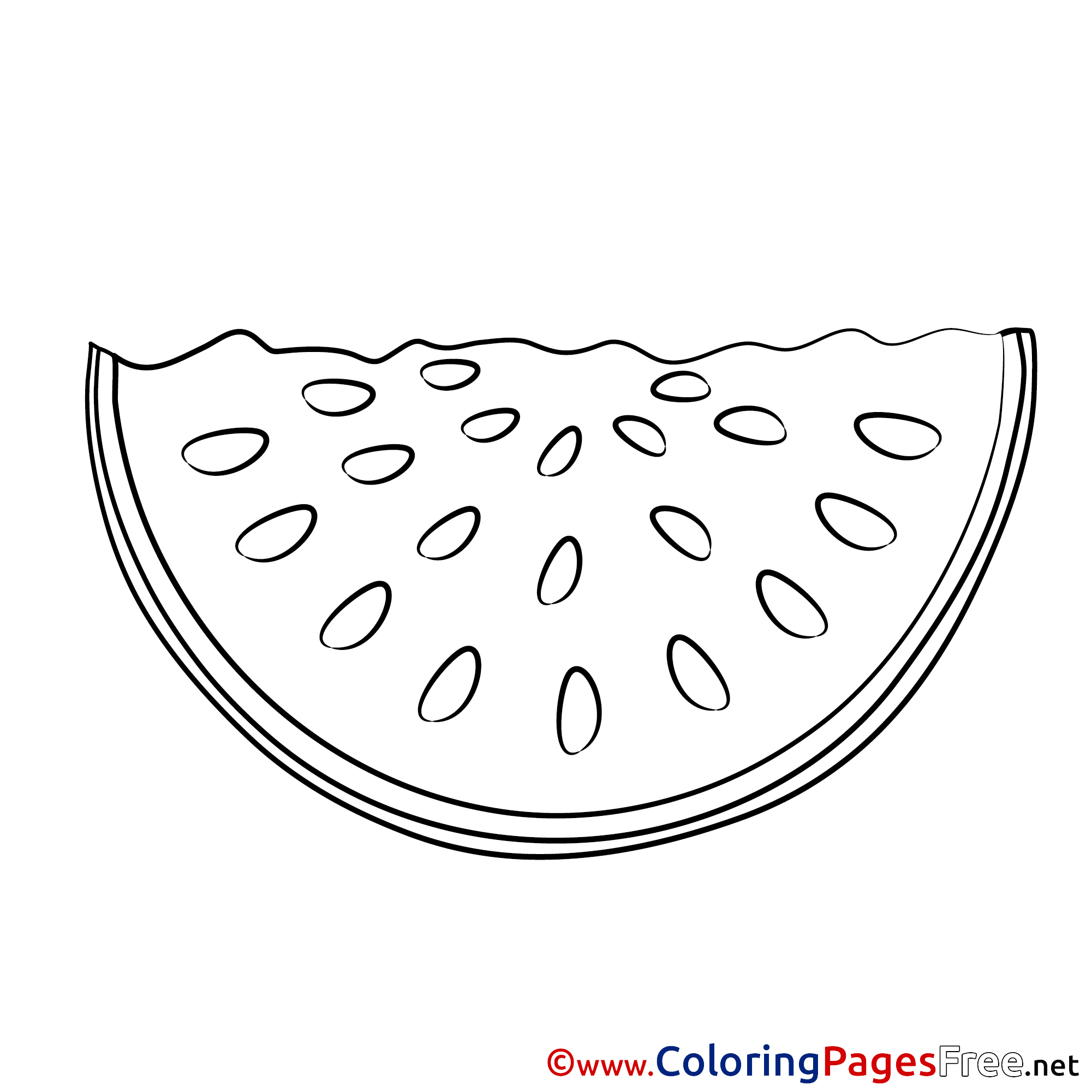 Download Watermelon free Colouring Page download