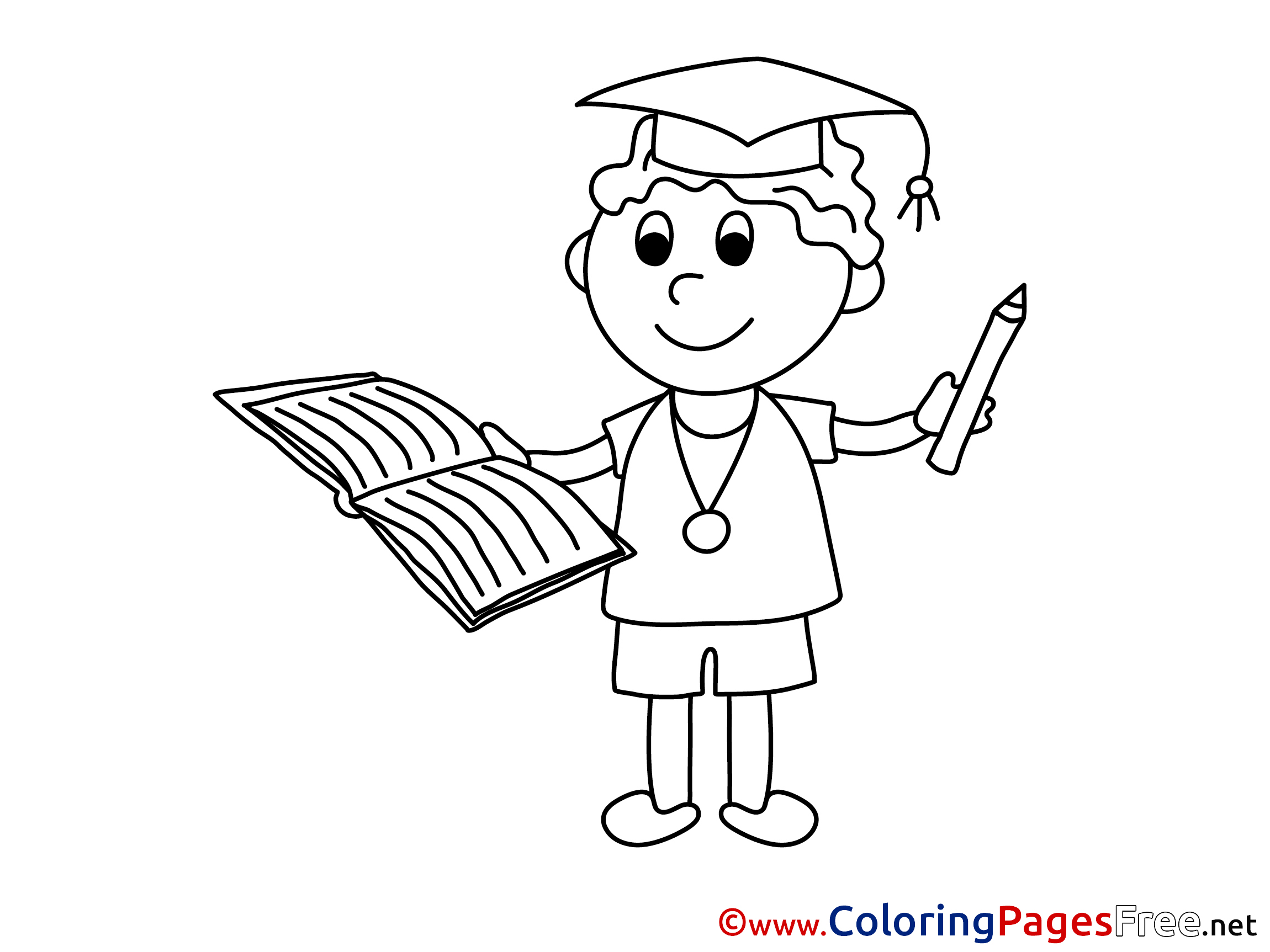 Classroom Student Printable Coloring Pages Graduation