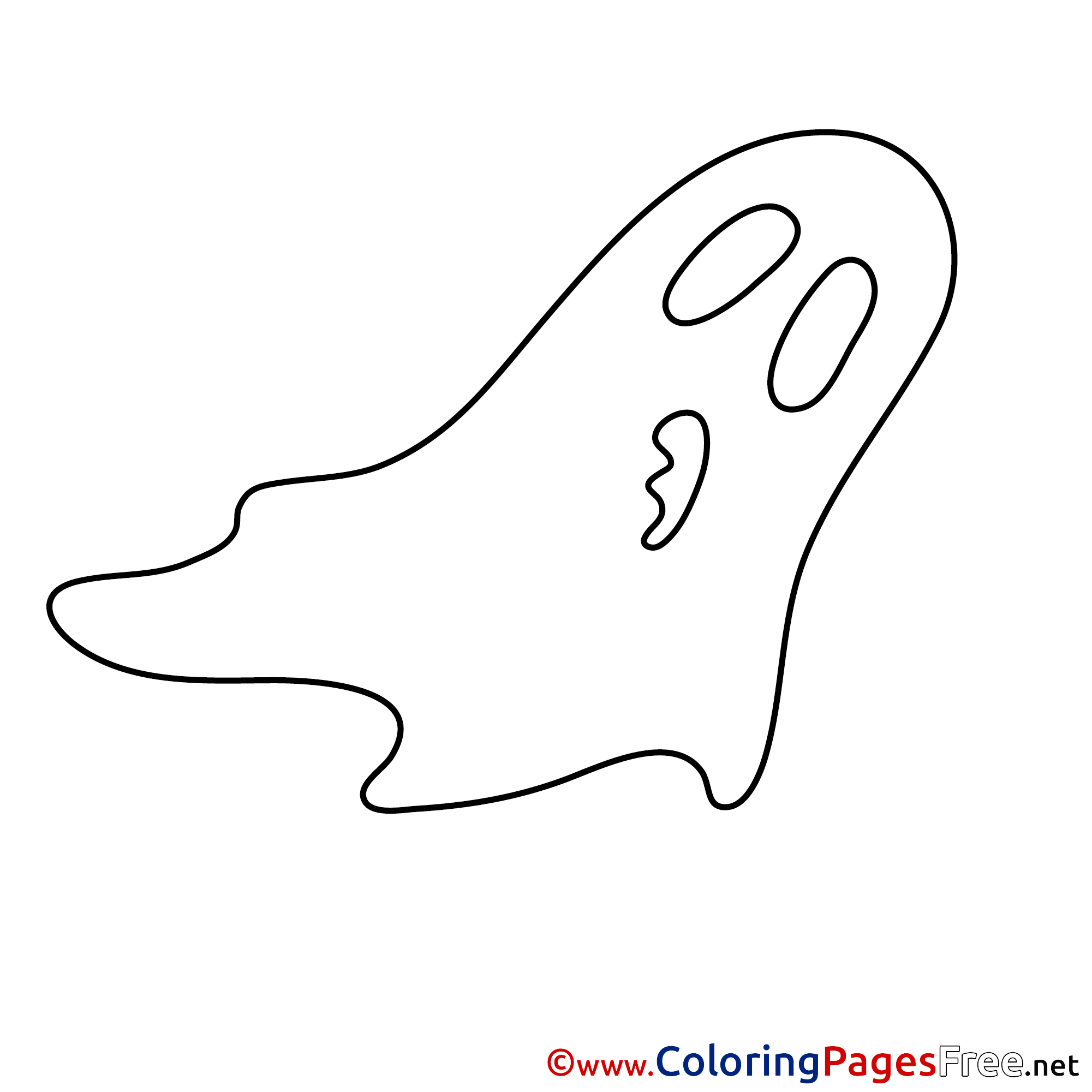 Ghost Children Halloween Colouring Page