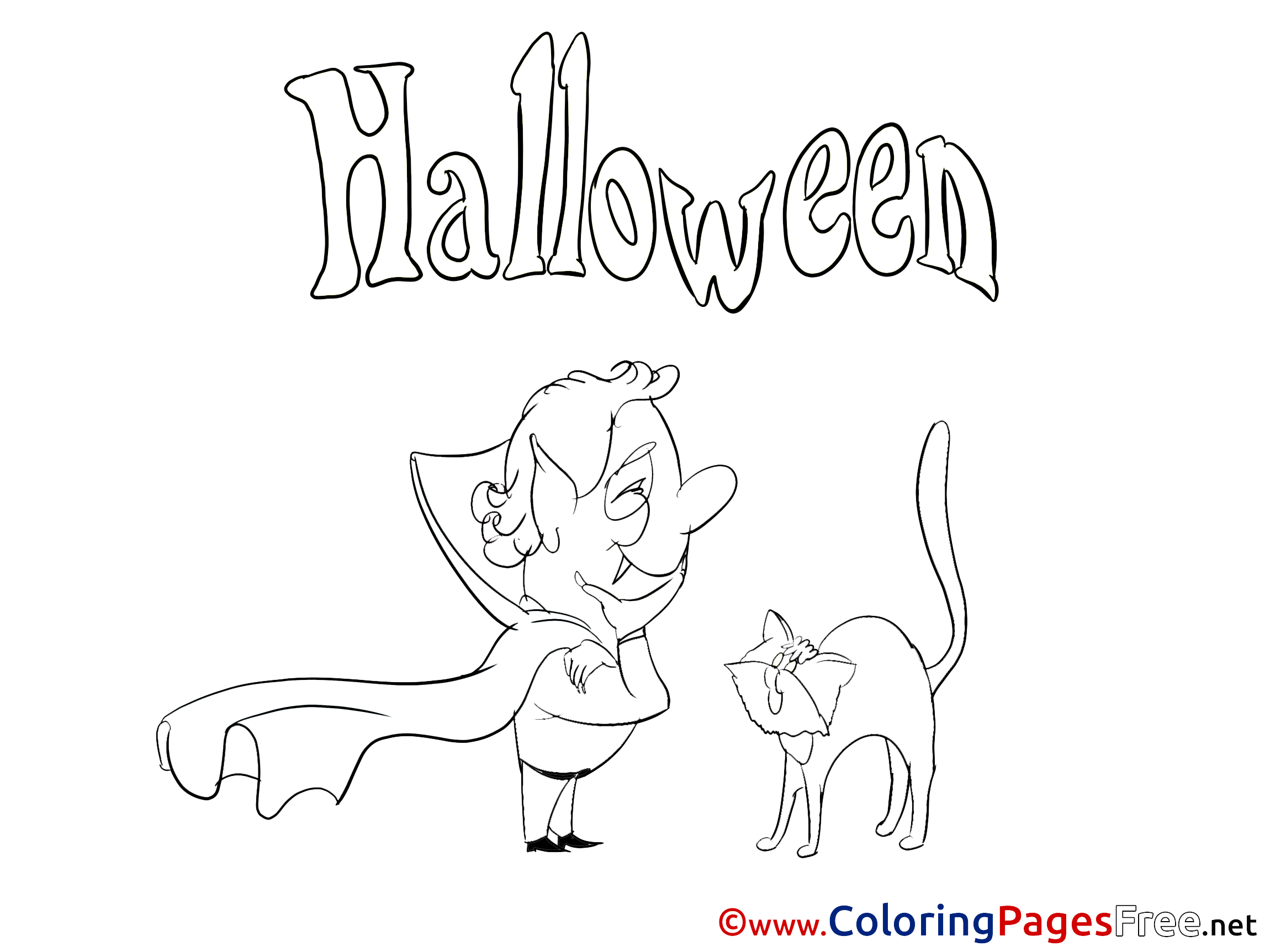 Vampire Coloring Sheets Halloween Free