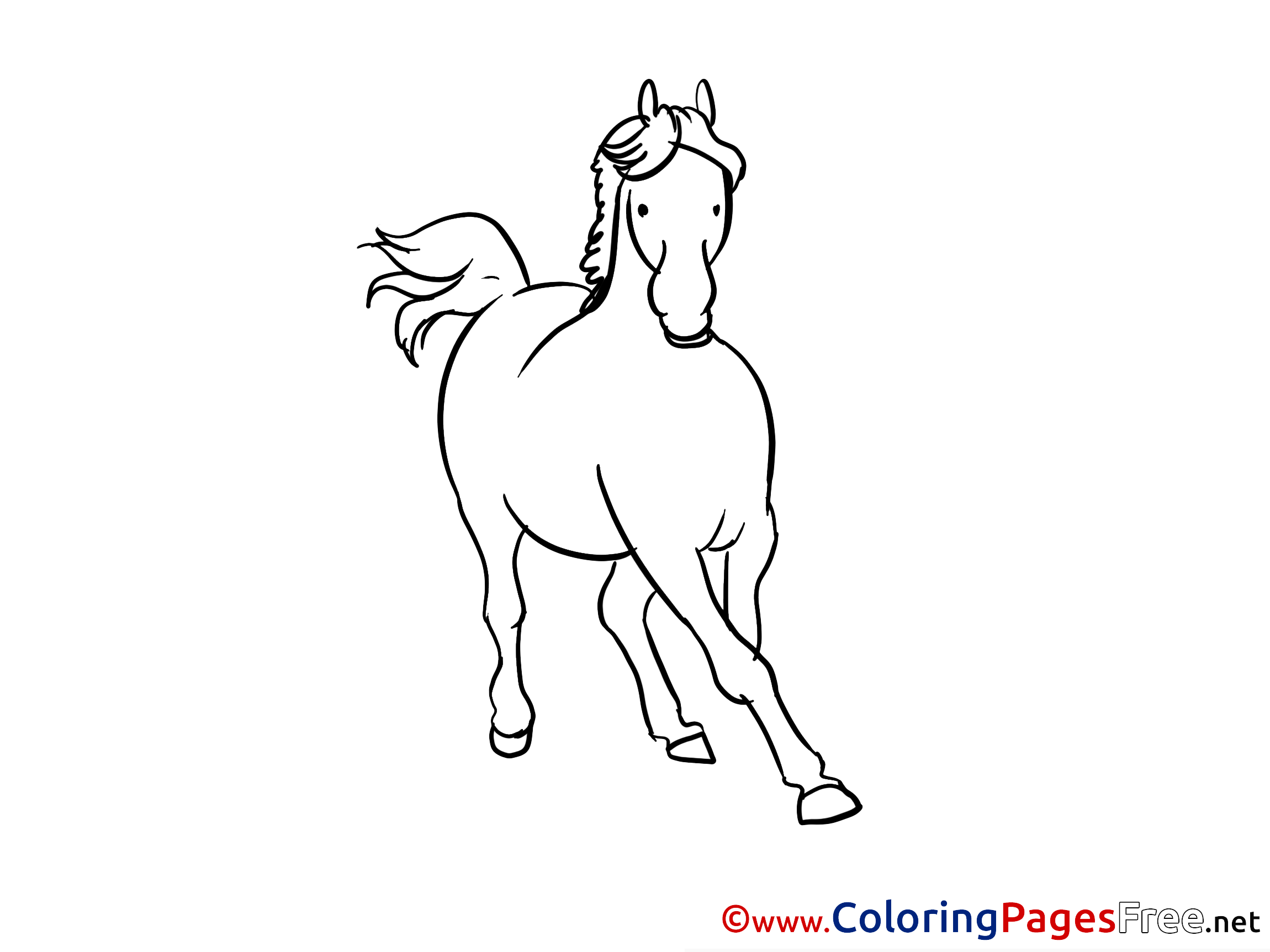 Gallop Horse Coloring Sheets Download Free