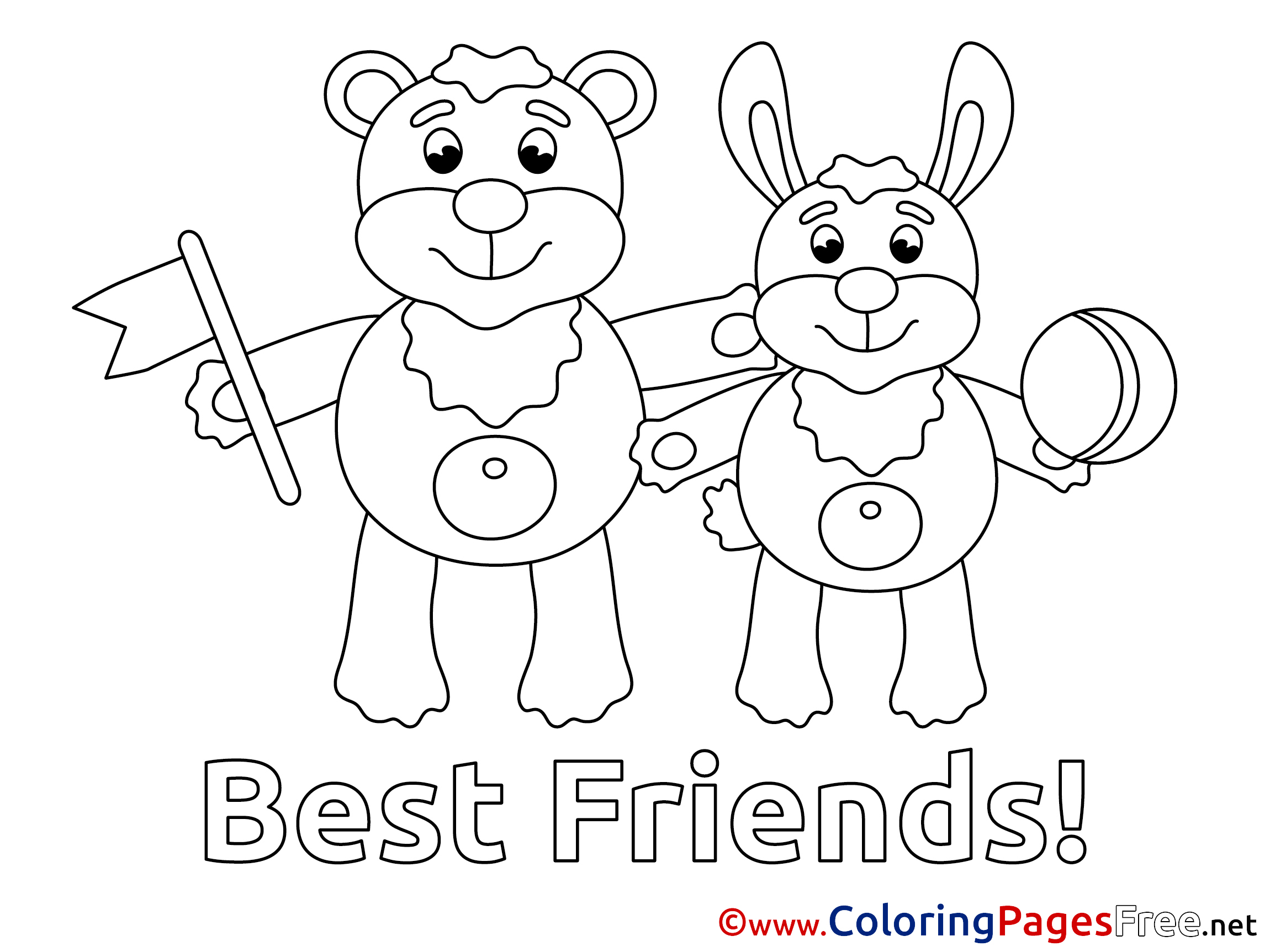 Animals download printable Coloring Pages Friends
