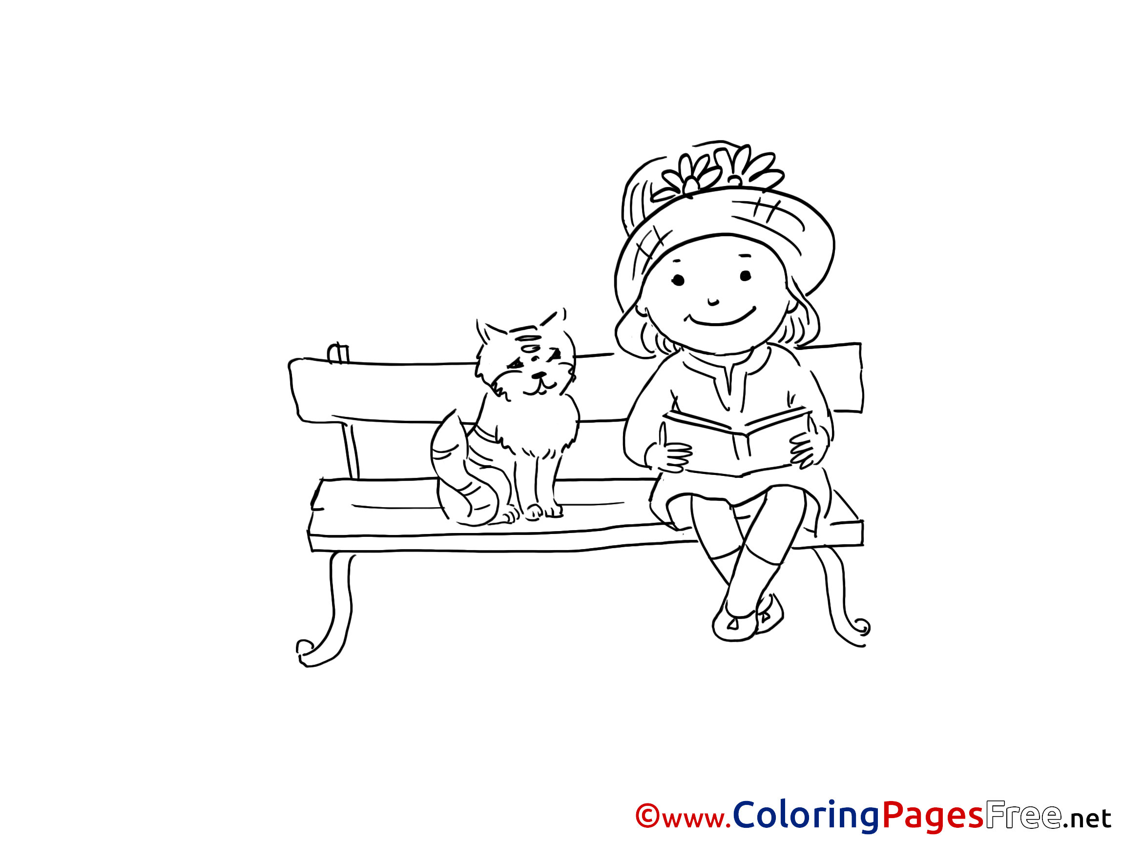 Cute Cat Girl Coloring Pages Printable