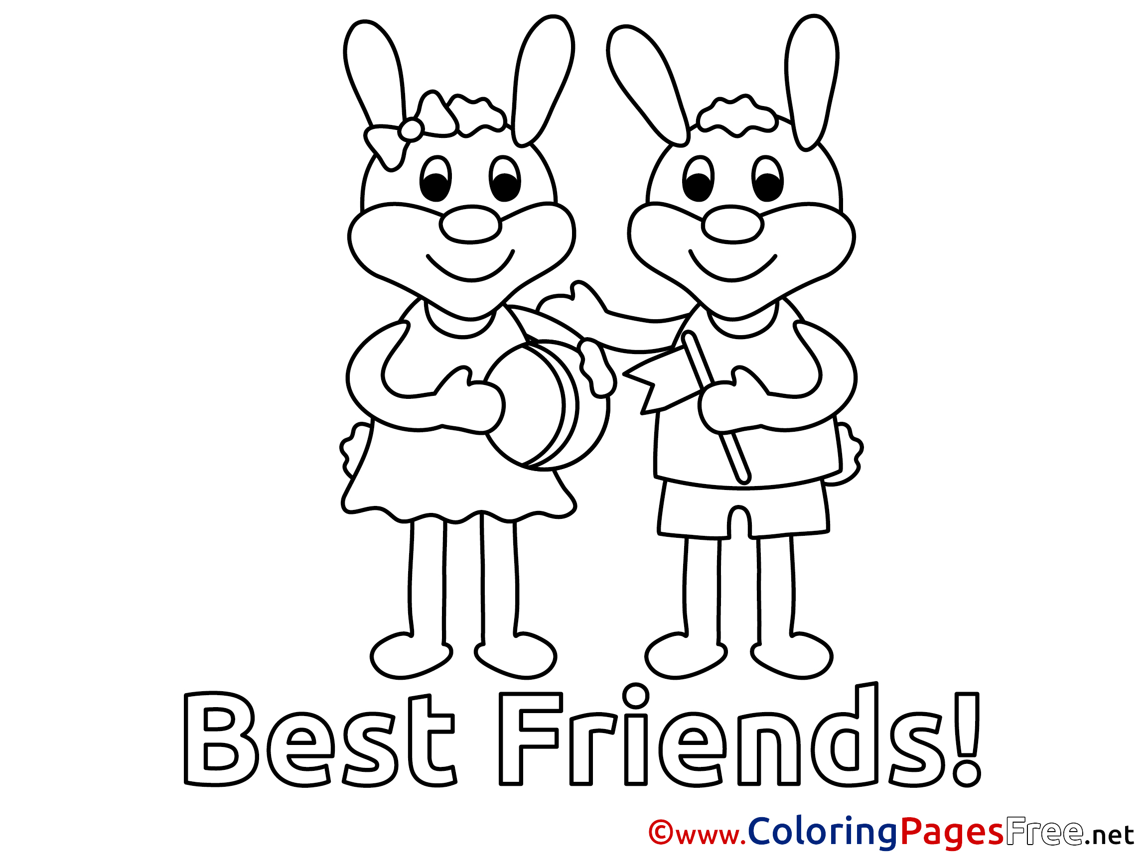 Animal Friends Coloring Pages