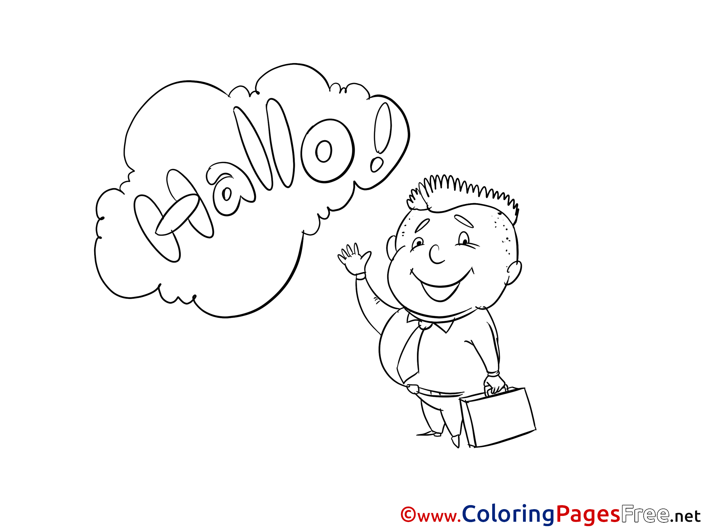 Saying Hello Coloring Pages Coloring - Hello Kid Coloring Sheets Download Free 20161102 1759337145