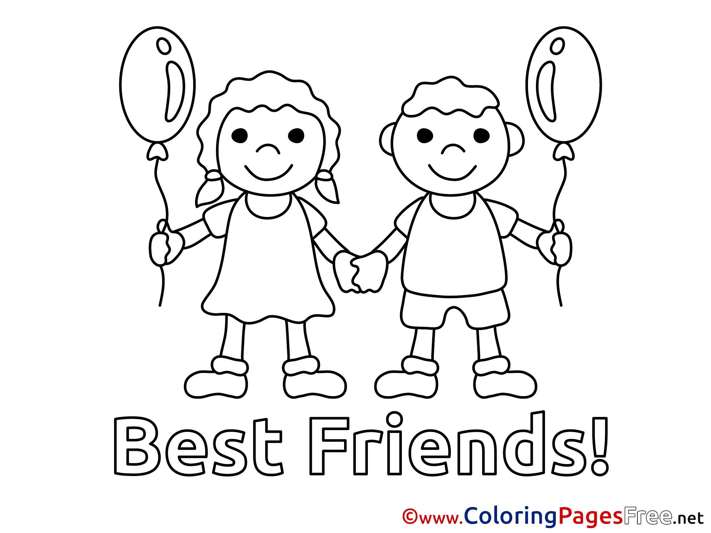 Printable Balloons Coloring Pages for free Kids