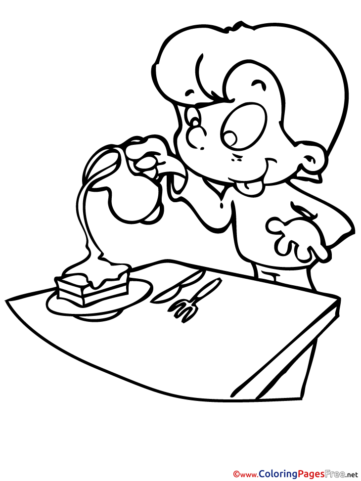 Table Download Colouring Sheet Free Boy