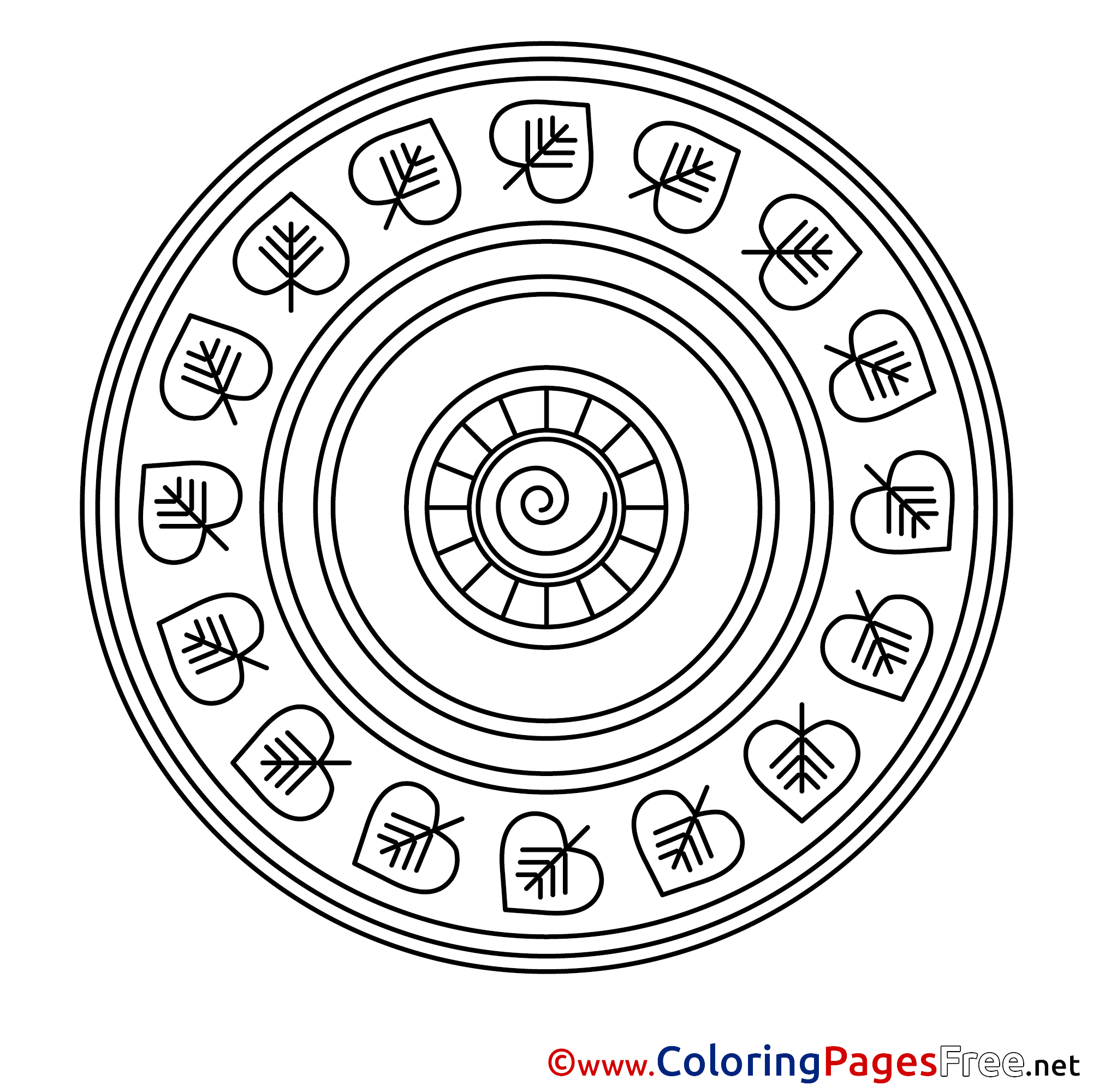 Indian for Kids Mandala Colouring Page