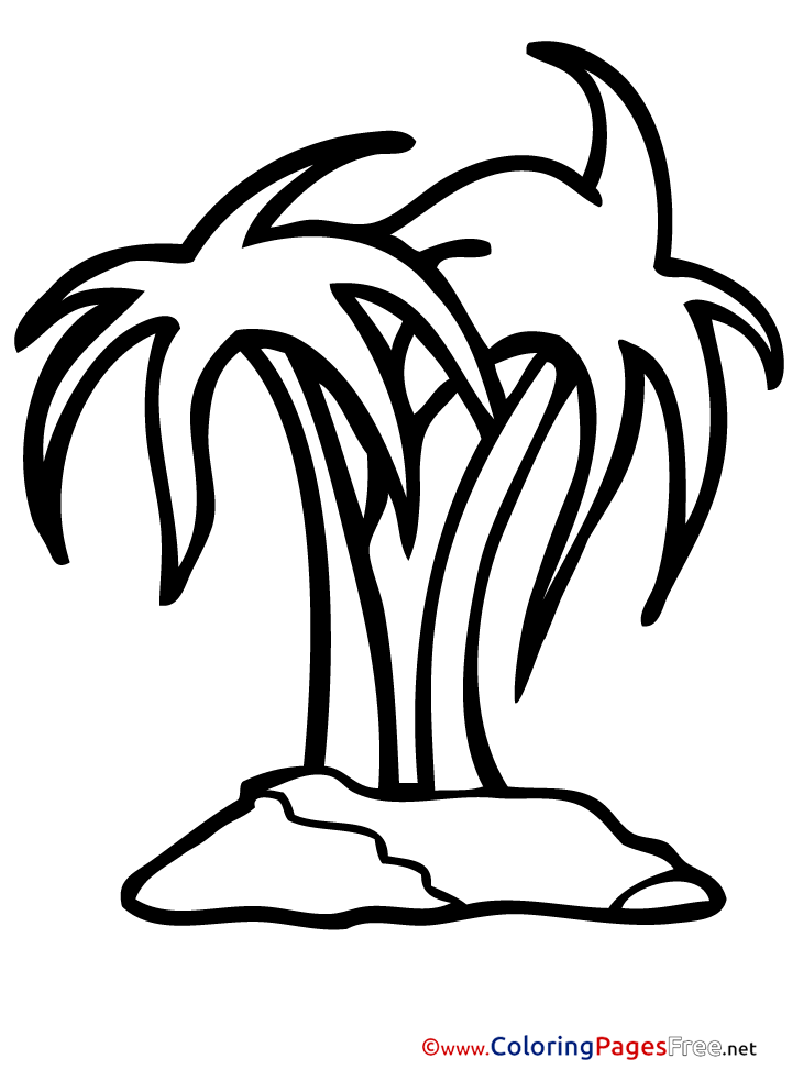 Palms download Colouring Sheet Island free Palms download Colouring Sheet Island free