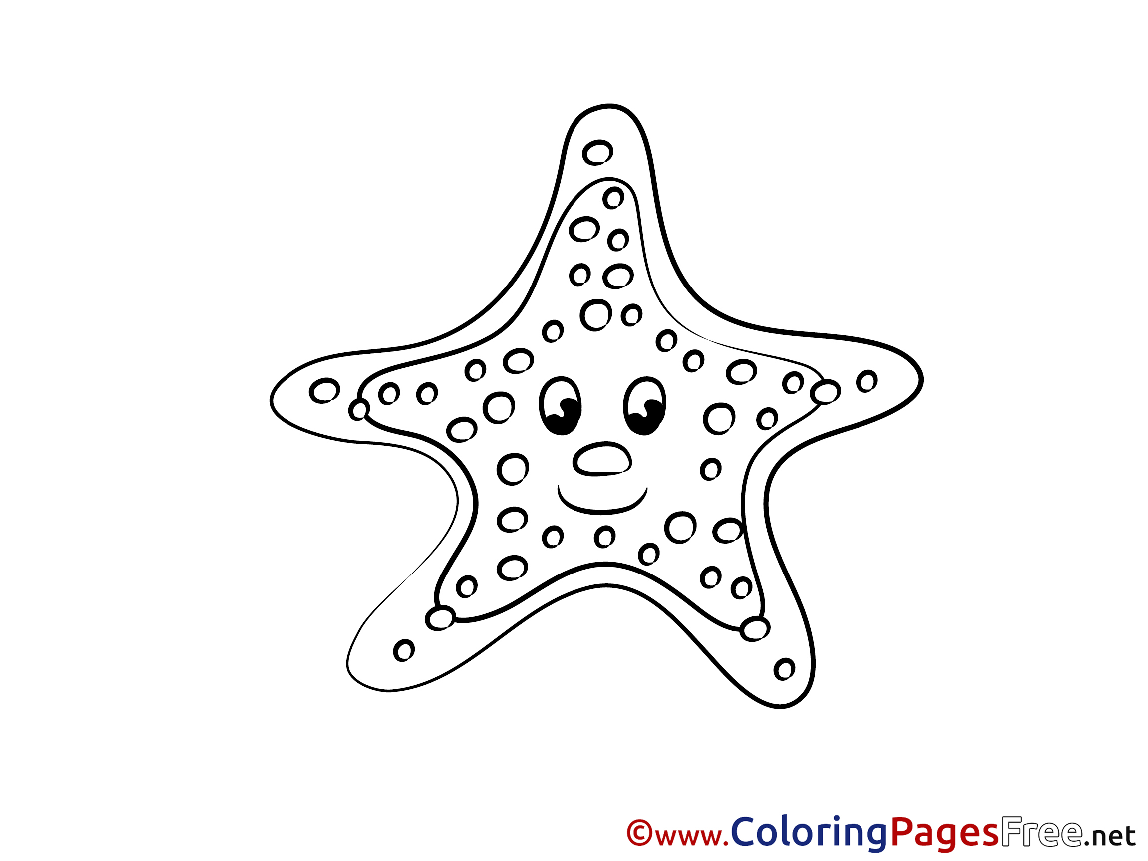 Starfish for free Coloring Pages download