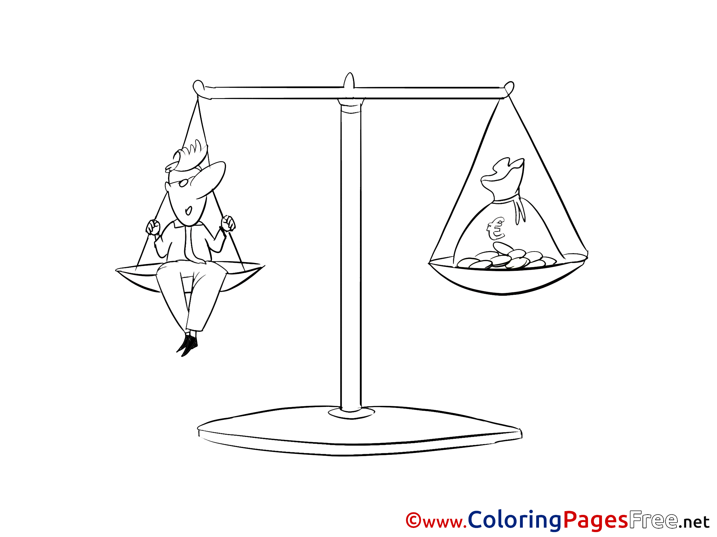 Balance Scale Coloring Page