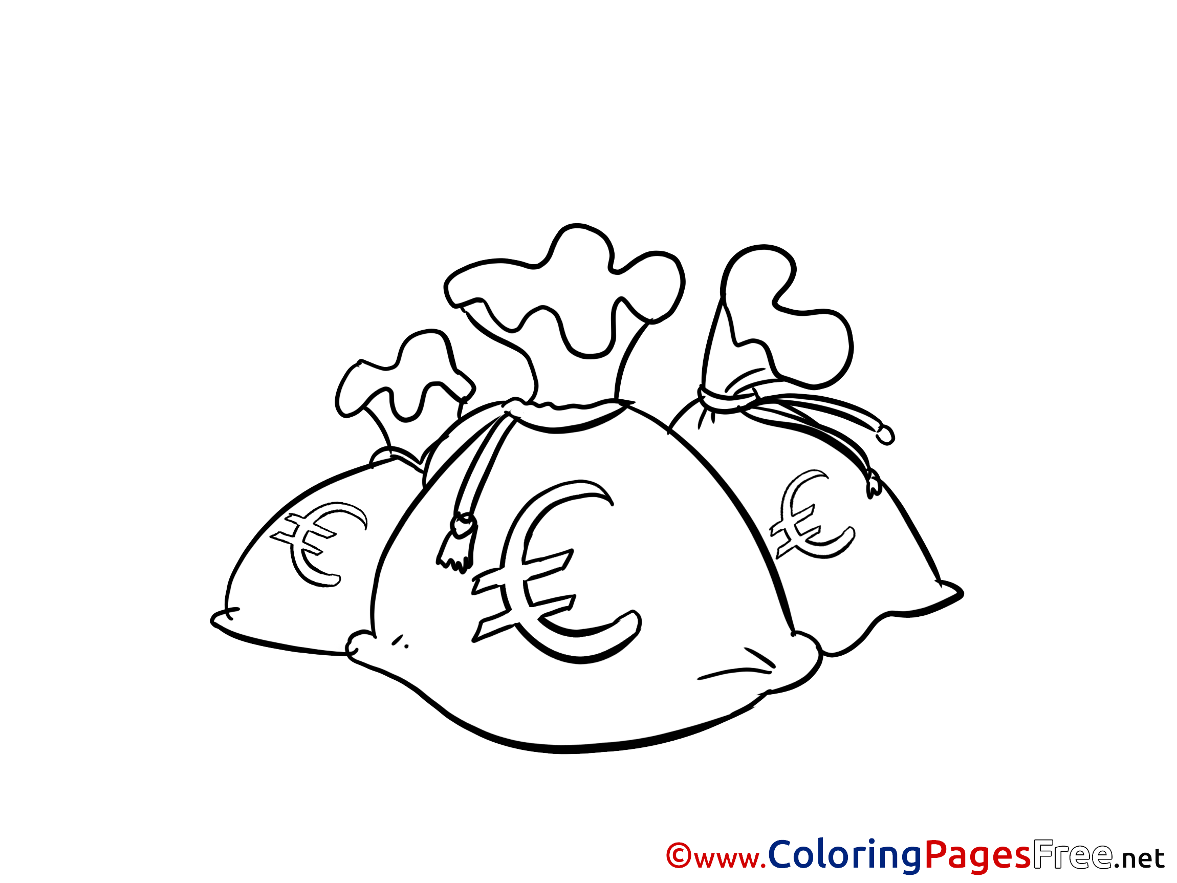 Euro Money Coloring Pages For Free