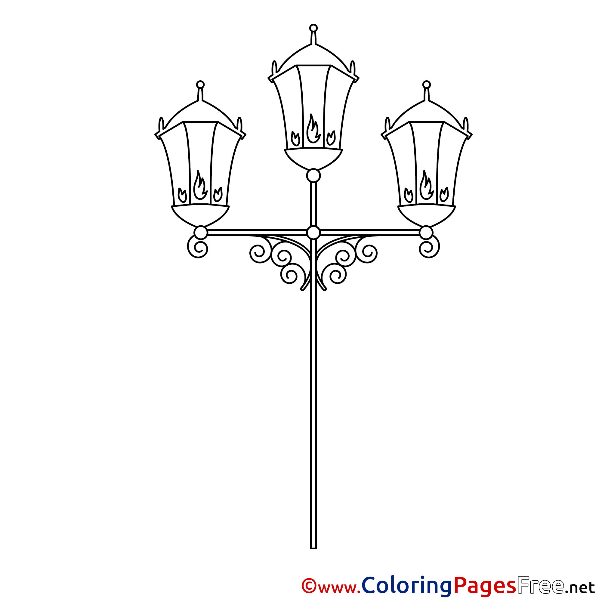 Lantern printable Coloring Pages for free