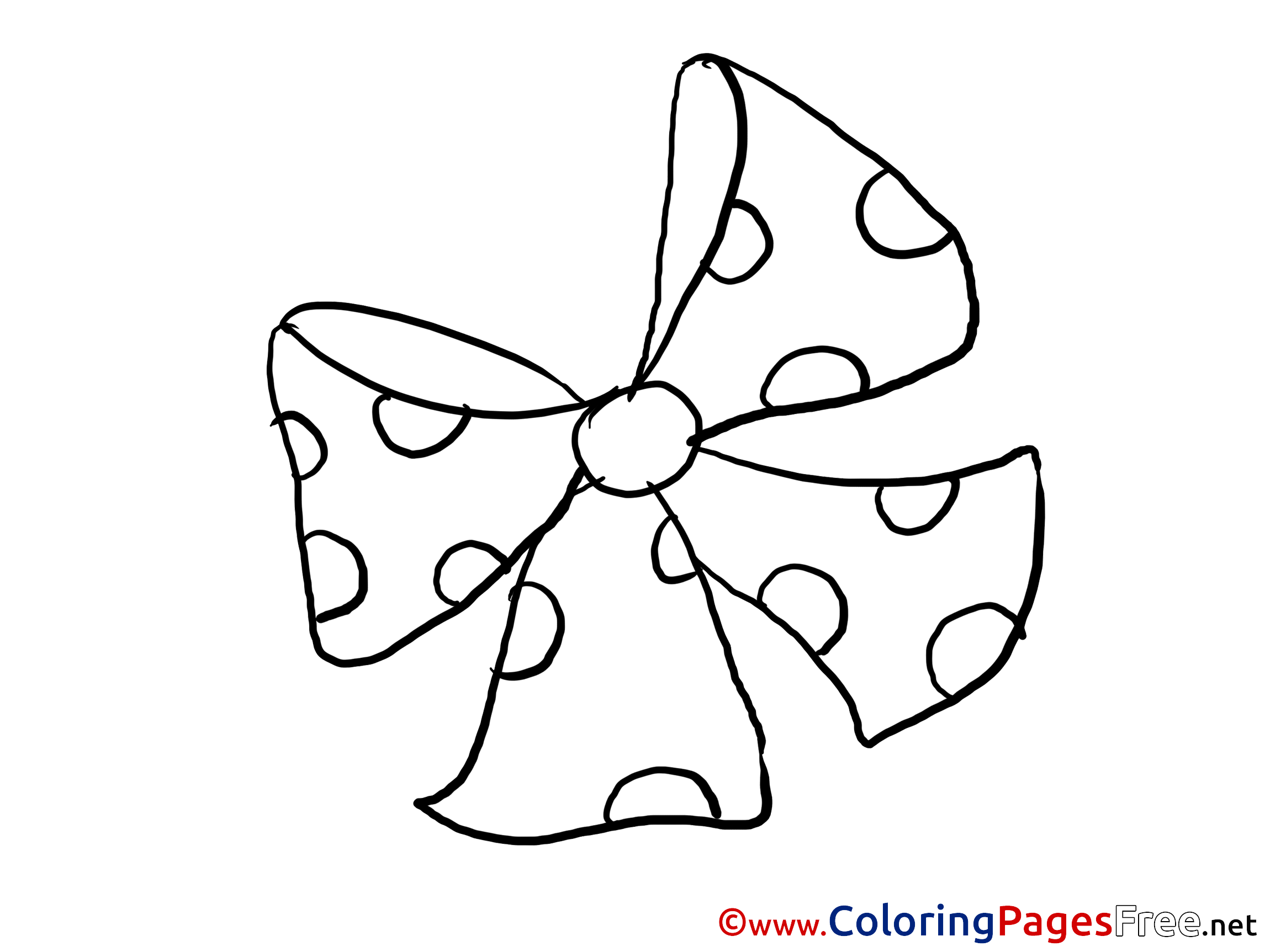 Ribbon Children Coloring Pages Free