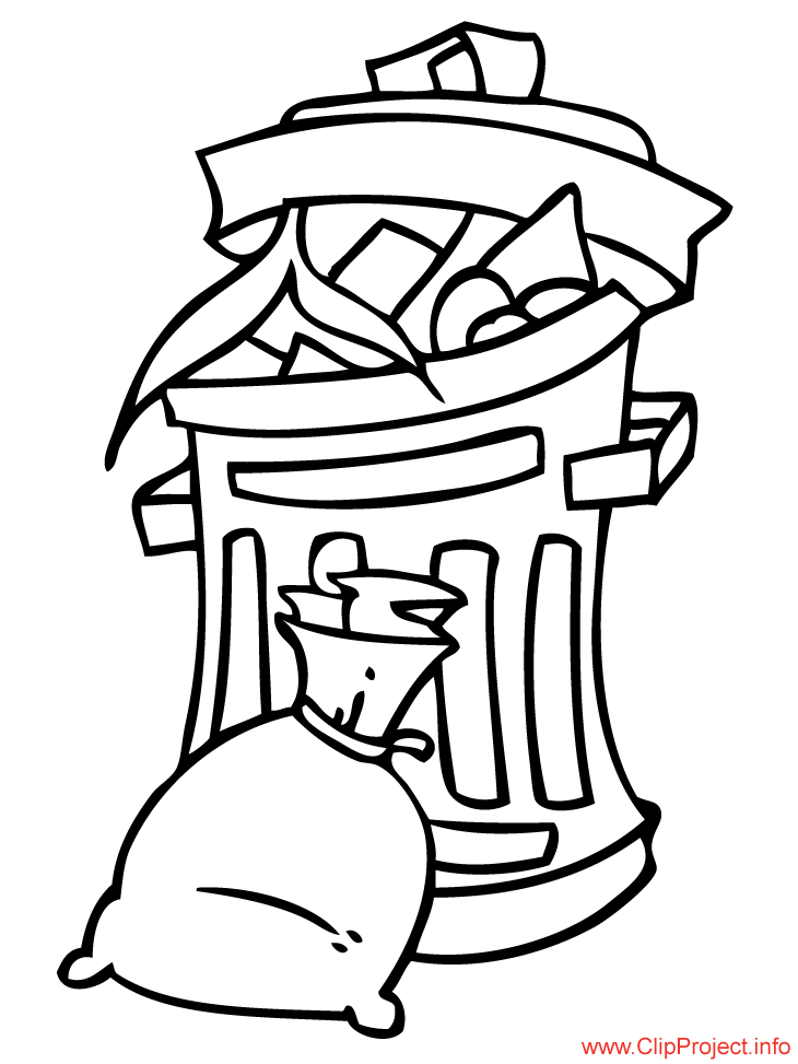 Trash image to coloring